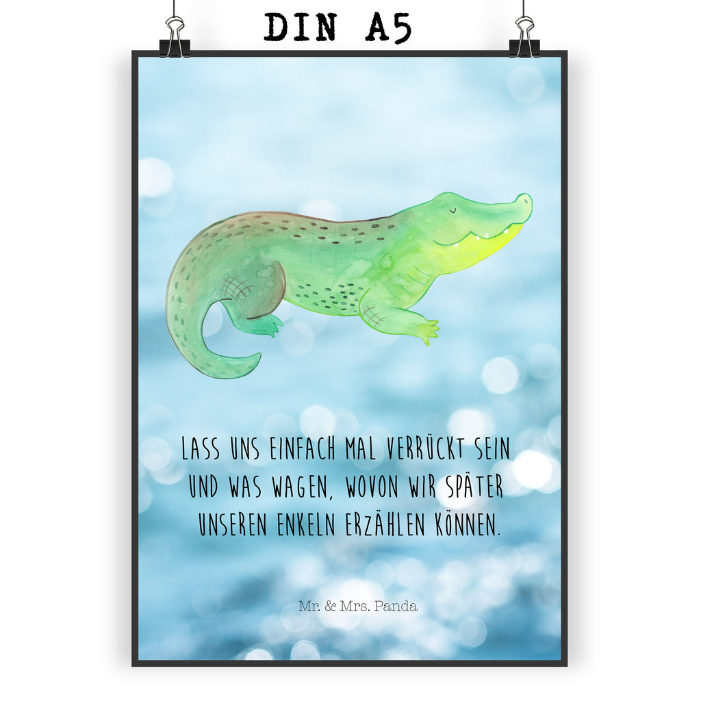 Poster Crocodile Plakat, grafikposter, wandkunst, Wanddekoration, Kunstdruck, kunstdruck poster, Wandschmuck, Poster, wanddeko, Wandposter, Wanddeko Bild, Deko Bild, Wandbild, wanddruck, Posterdruck, Bild, Designposter, Bild für Wand, drucke, kunstposter, Mr. & Mrs. Panda Poster, kunst für die wand, Meer, Meerestiere, Urlaub, Krokodile, Abenteuerlust, Beste Freundin, Verrückt sein, Krokodil, Freundin, Spontan sein, Lieblingsmensch, Reiselust