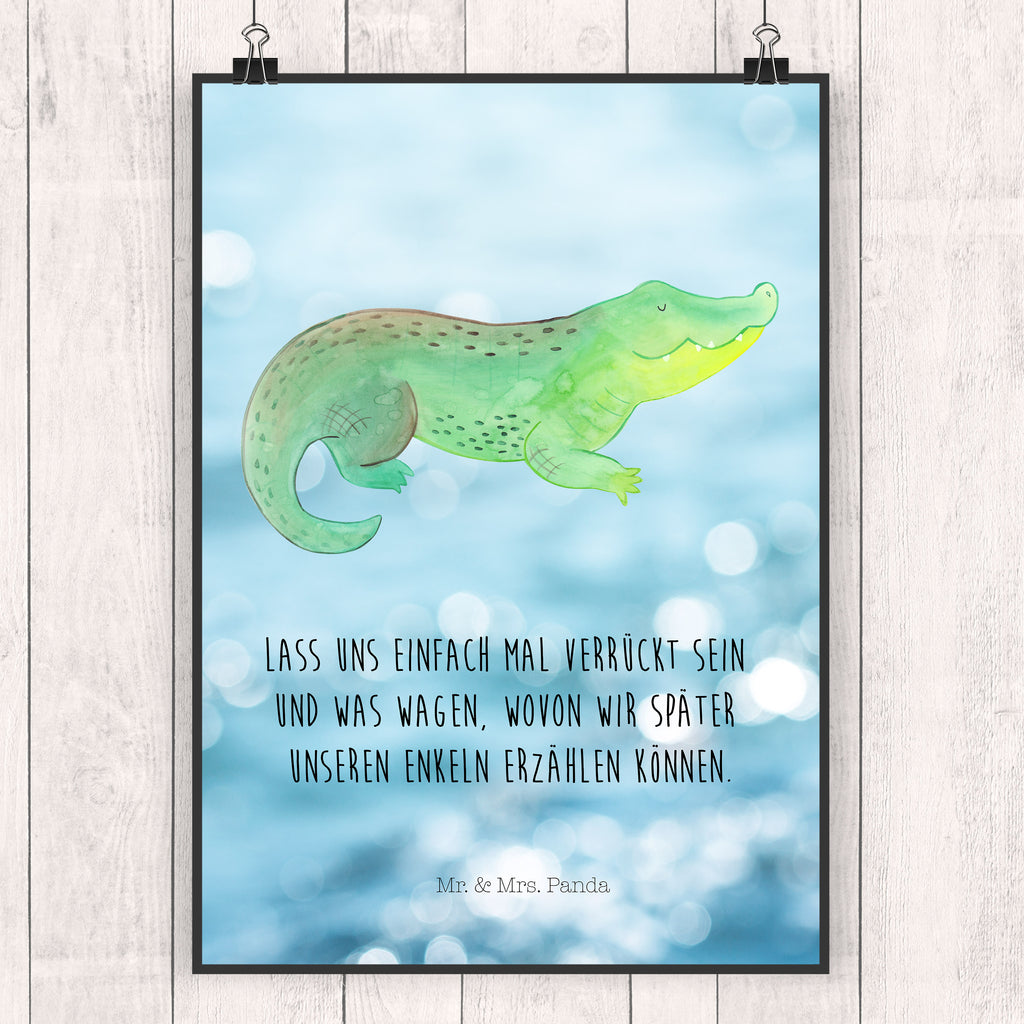 Poster Crocodile Plakat, grafikposter, wandkunst, Wanddekoration, Kunstdruck, kunstdruck poster, Wandschmuck, Poster, wanddeko, Wandposter, Wanddeko Bild, Deko Bild, Wandbild, wanddruck, Posterdruck, Bild, Designposter, Bild für Wand, drucke, kunstposter, Mr. & Mrs. Panda Poster, kunst für die wand, Meer, Meerestiere, Urlaub, Krokodile, Abenteuerlust, Beste Freundin, Verrückt sein, Krokodil, Freundin, Spontan sein, Lieblingsmensch, Reiselust