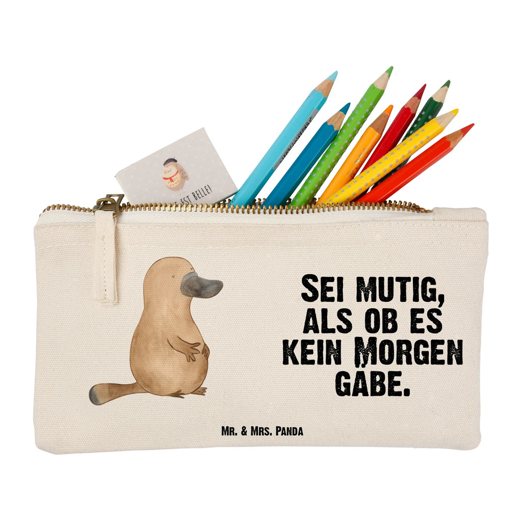 Make-up bag platypus courage Schminktäschchen, Schminktasche, aufbewahrungstasche, Kulturtasche, Mäppchen, kosmetiktäschchen, aufbewahrungsbeutel, pencil case, Federmappe, toiletry bag, Kulturbeutel, utensilientasche, Kosmetikbeutel, Etui, pinsel tasche, beauty case, beauty tasche, Schminkbeutel, Kosmetiktasche, Schlampermäppchen, Waschbeutel, Waschtasche, Stiftemäppchen, Meerestiere, Urlaub, Meer, Raodtrip, Neustart, Weltreise, Arbeit, Schnabeltier, Neuanfang, Motivation, Training, Mut, Lebensweisheit, Büro, mutig, Schnabeltiere