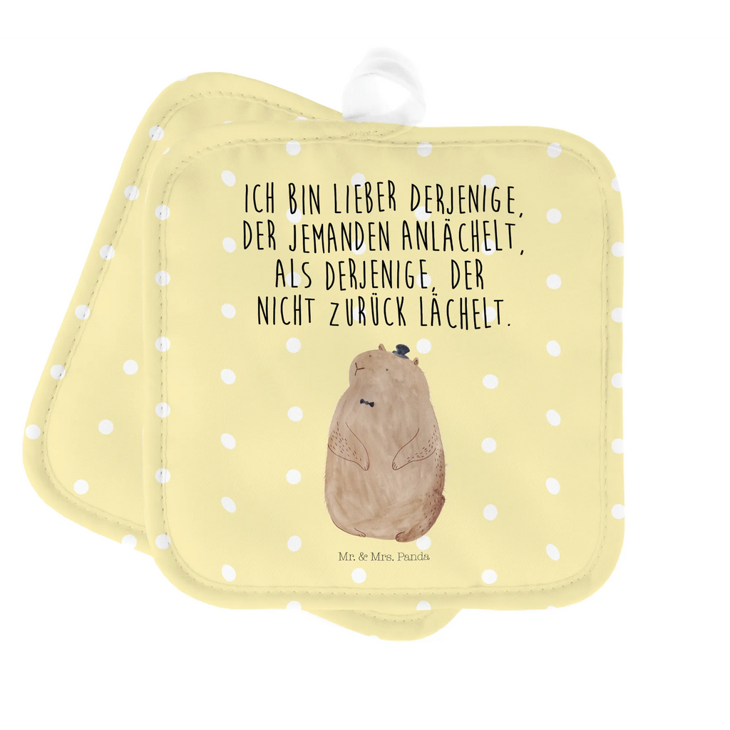 2er Set Topflappen  Murmeltier Topflappen Set, Topflappen 2er Set, Topfhandschuhe, 2er Set Topflappen, Topfuntersetzer, Topflappen, topfhalter, Topflappenset, Tiermotive, Gute Laune, Lustige Sprüche, Tiere, Knigge, Murmeltier, Freundlichkeit, Anstand, Respekt, Fröhlichkeit