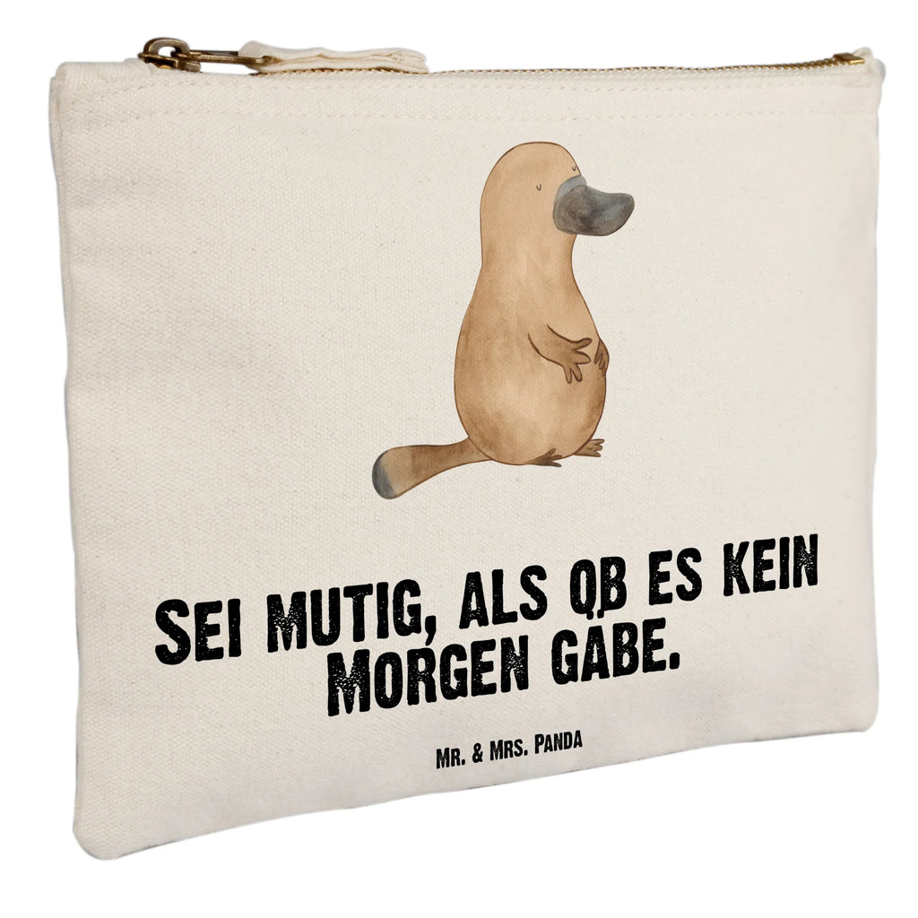 Make-up bag platypus courage Schminktäschchen, Schminktasche, aufbewahrungstasche, Kulturtasche, Mäppchen, kosmetiktäschchen, aufbewahrungsbeutel, pencil case, Federmappe, toiletry bag, Kulturbeutel, utensilientasche, Kosmetikbeutel, Etui, pinsel tasche, beauty case, beauty tasche, Schminkbeutel, Kosmetiktasche, Schlampermäppchen, Waschbeutel, Waschtasche, Stiftemäppchen, Meerestiere, Urlaub, Meer, Raodtrip, Neustart, Weltreise, Arbeit, Schnabeltier, Neuanfang, Motivation, Training, Mut, Lebensweisheit, Büro, mutig, Schnabeltiere