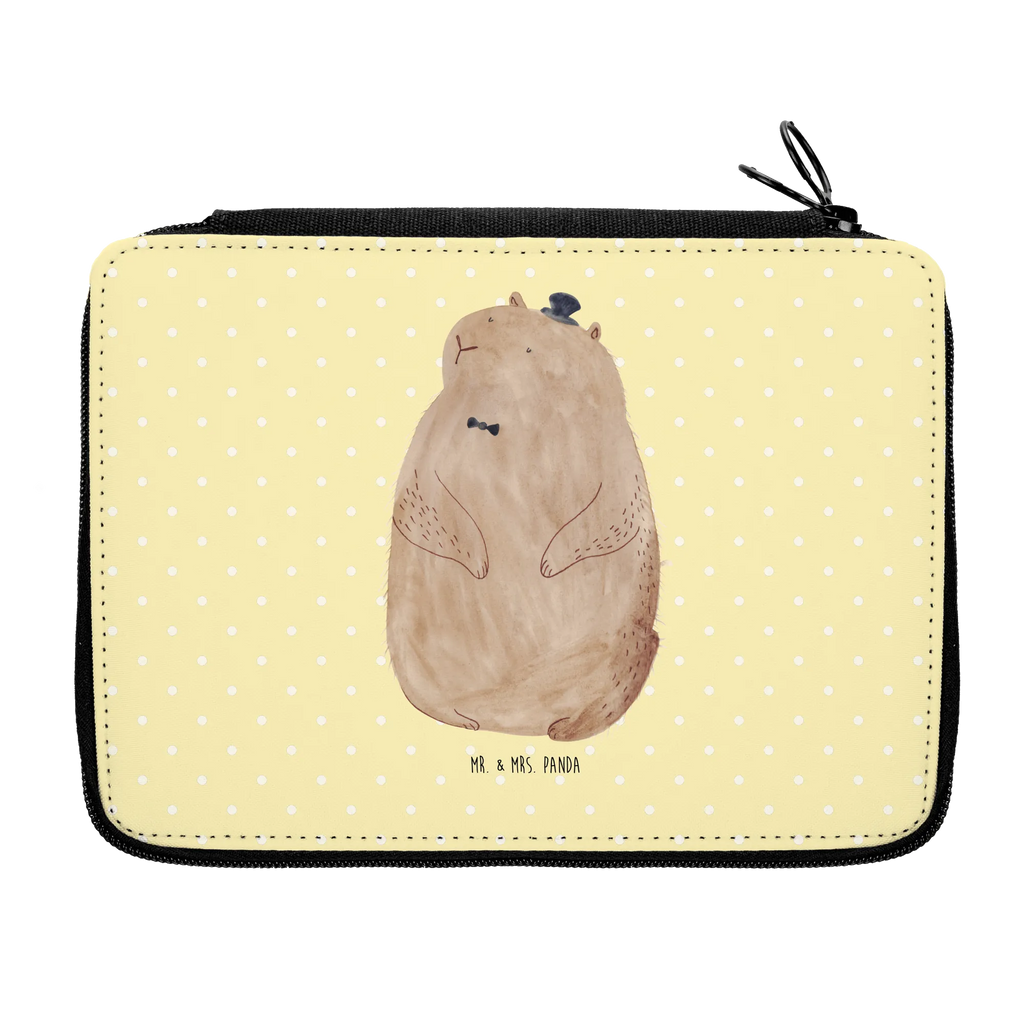 Leather folder Groundhog enrolment, pencil case, pupil, child, pen roll, school, primary school, motif, pencil bag, gift, small animals, cute, funny, cute animal motives, hand drawn, small world, funny sayings, good mood, happy, gifts, gift ideas, special gifts, animal lover, card, etiquette, friendliness, respect, decency, Groundhog, cheerfulness