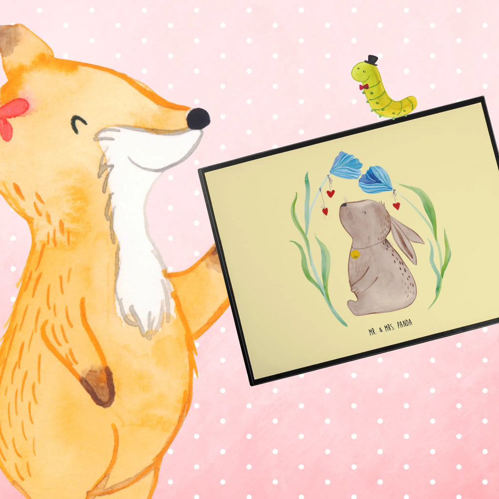 Desk pad Hare flower children, Desk pad, girl, office, underlay, desk, Easter, Easter bunny, Bunny, hope, birthday, child's birthday, birth, pregnancy, rabbit, dreams, first child, baptism, christening gift, child