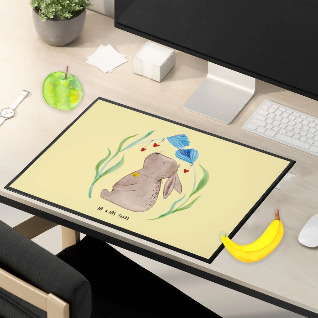 Desk pad Hare flower children, Desk pad, girl, office, underlay, desk, Easter, Easter bunny, Bunny, hope, birthday, child's birthday, birth, pregnancy, rabbit, dreams, first child, baptism, christening gift, child