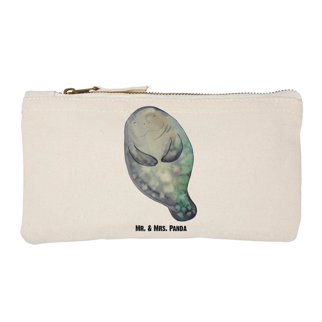 Make-up bag manatee happy Schminktäschchen, Mäppchen, Kosmetikbeutel, Schminkbeutel, Schminktasche, pencil case, Etui, aufbewahrungstasche, beauty tasche, utensilientasche, Waschbeutel, Kulturtasche, aufbewahrungsbeutel, toiletry bag, Waschtasche, Kulturbeutel, Kosmetiktasche, Schlampermäppchen, Stiftemäppchen, Federmappe, pinsel tasche, kosmetiktäschchen, beauty case, Urlaub, Meer, Meerestiere, Seekühe, Respekt, Freundin, Seekuh, Neustart, Zufrieden, Neuanfang, Achtsamkeit, Selbstliebe, Liebeskummer