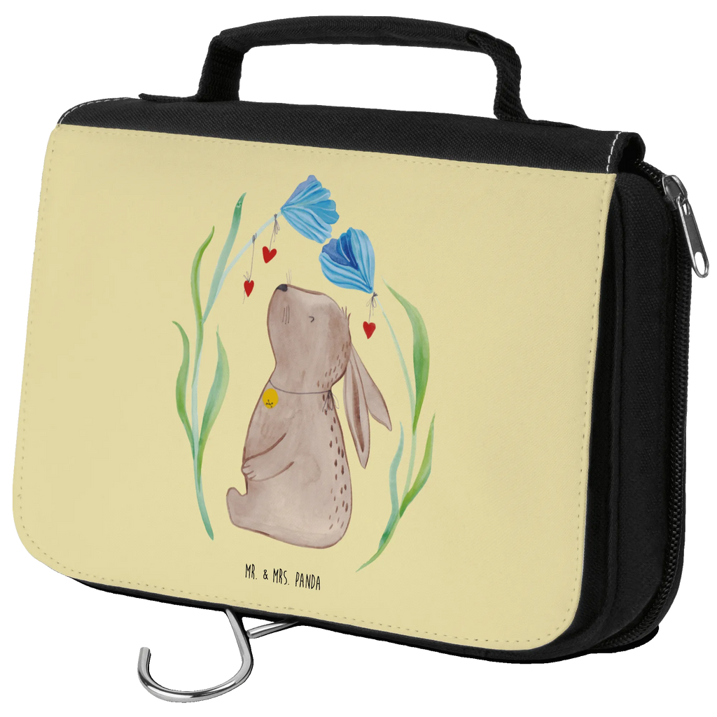 Wash bag Hare flower Cosmetic bag, Toilet bag, To hang up, Wash bag, Gentlemen, Ladies, Easter, Easter bunny, pregnancy, Bunny, baptism, dreams, hope, rabbit, christening gift, child, birth, first child, birthday, child's birthday
