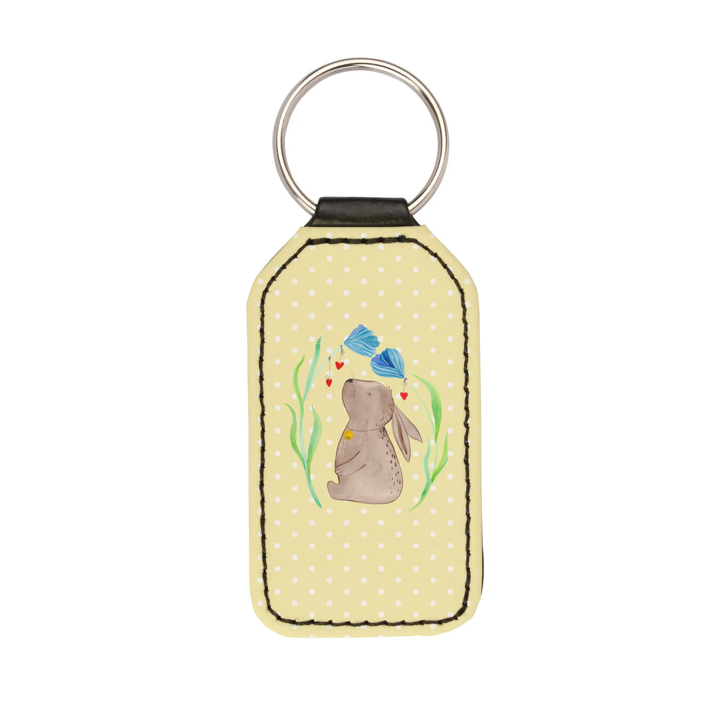 Rectangular key ring Hare flower lucky charm, pendant, keychain, key ring, bag pendant, Easter, Easter bunny, birthday, hope, first child, baptism, child, Bunny, dreams, christening gift, pregnancy, child's birthday, rabbit, birth