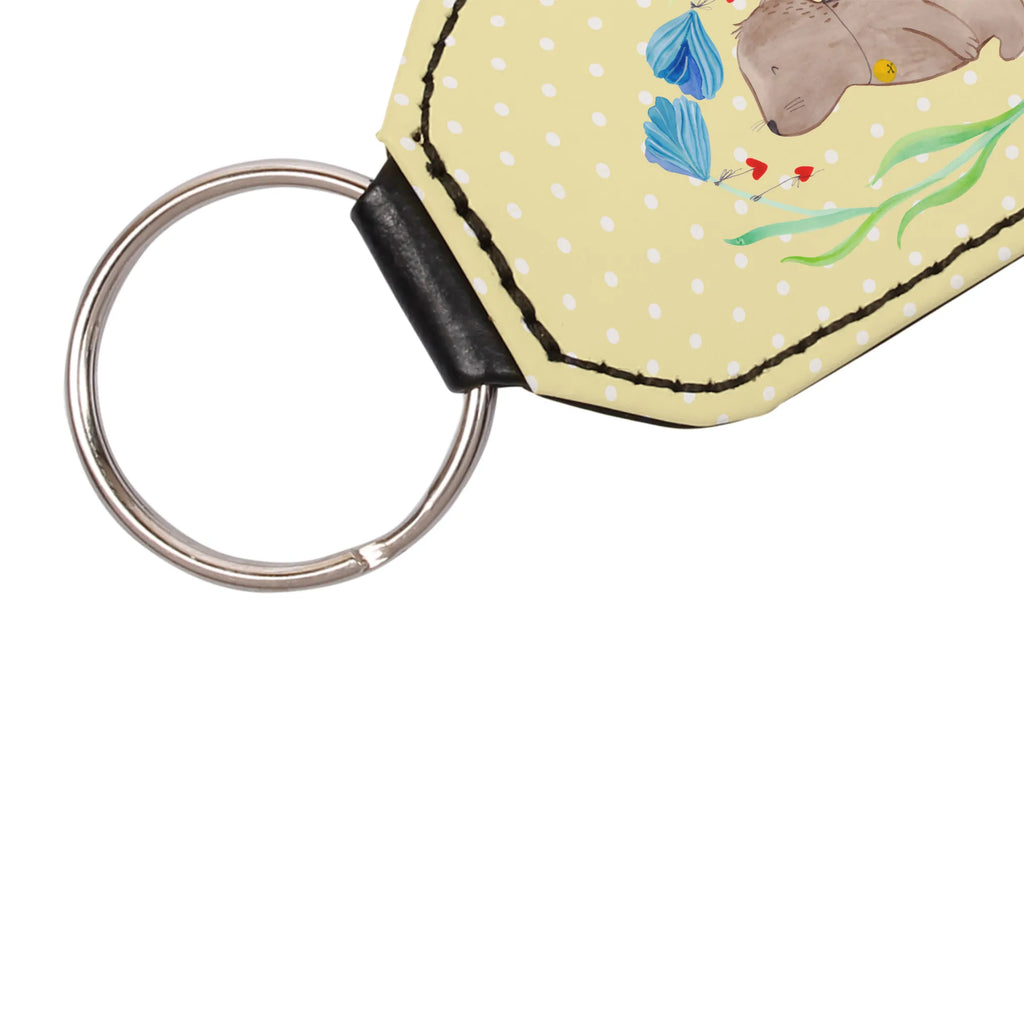 Rectangular key ring Hare flower lucky charm, pendant, keychain, key ring, bag pendant, Easter, Easter bunny, birthday, hope, first child, baptism, child, Bunny, dreams, christening gift, pregnancy, child's birthday, rabbit, birth