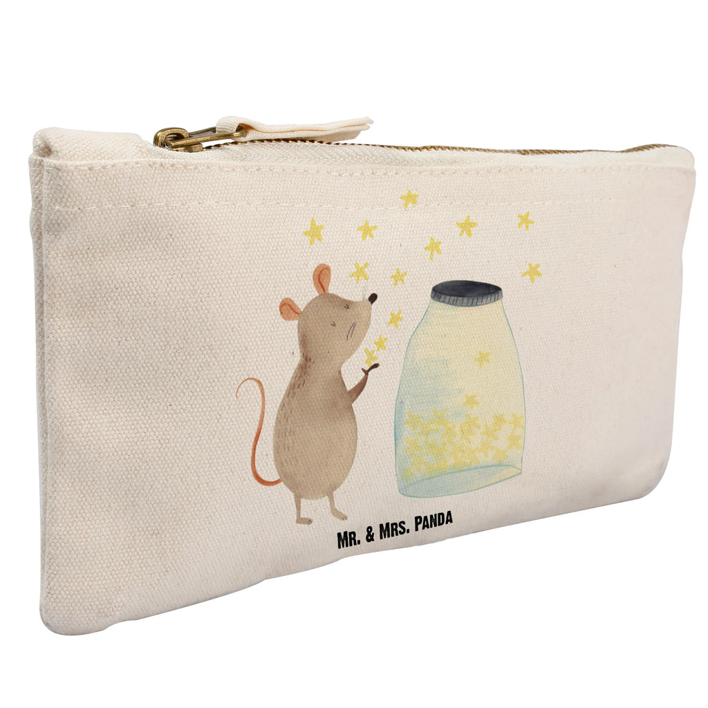 Make-up bag Mouse Stars small animals, cute, funny, cute animal motives, hand drawn, small world, funny sayings, good mood, happy, gifts, gift ideas, special gifts, animal lover, card, child, hope, dreams, birthday, baptism gift, birth, child birthday, pregnancy, wish, Mouse, baptism, first child, stars
