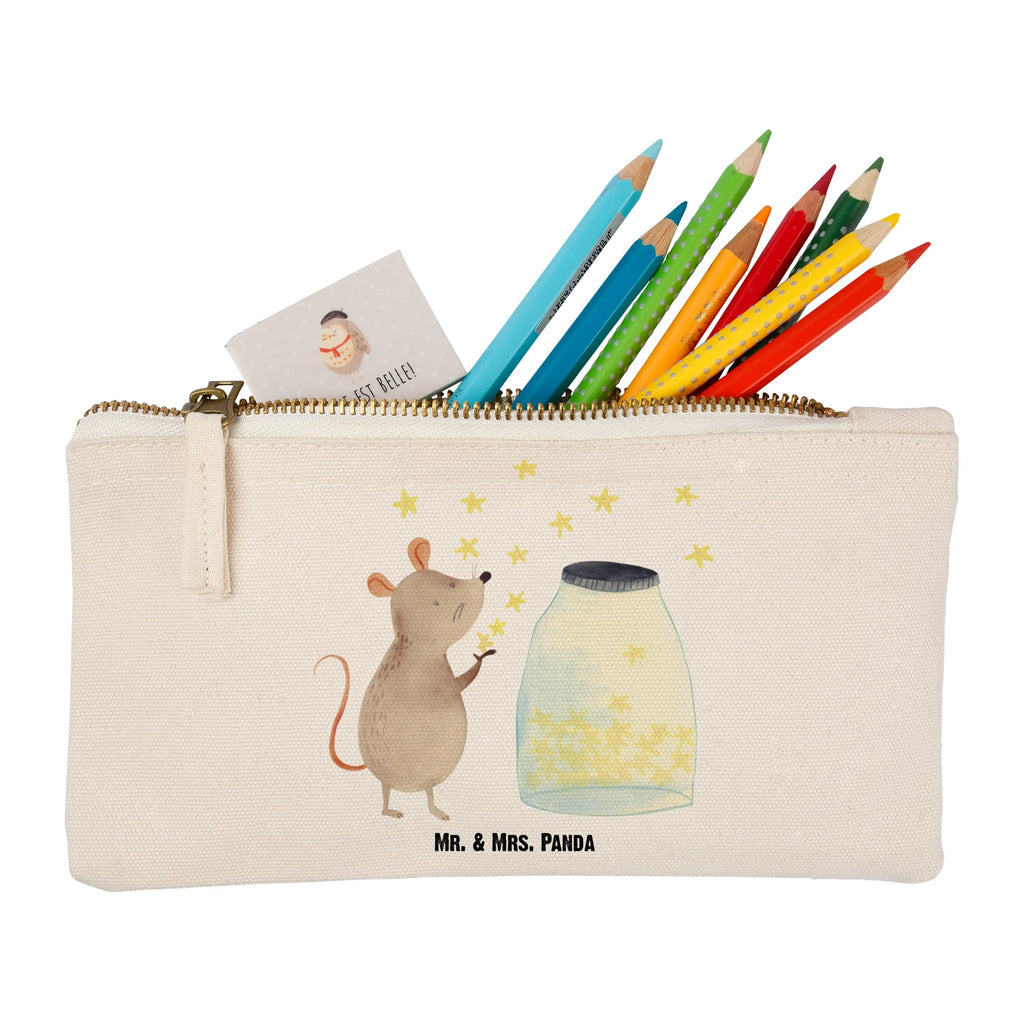 Make-up bag Mouse Stars small animals, cute, funny, cute animal motives, hand drawn, small world, funny sayings, good mood, happy, gifts, gift ideas, special gifts, animal lover, card, child, hope, dreams, birthday, baptism gift, birth, child birthday, pregnancy, wish, Mouse, baptism, first child, stars
