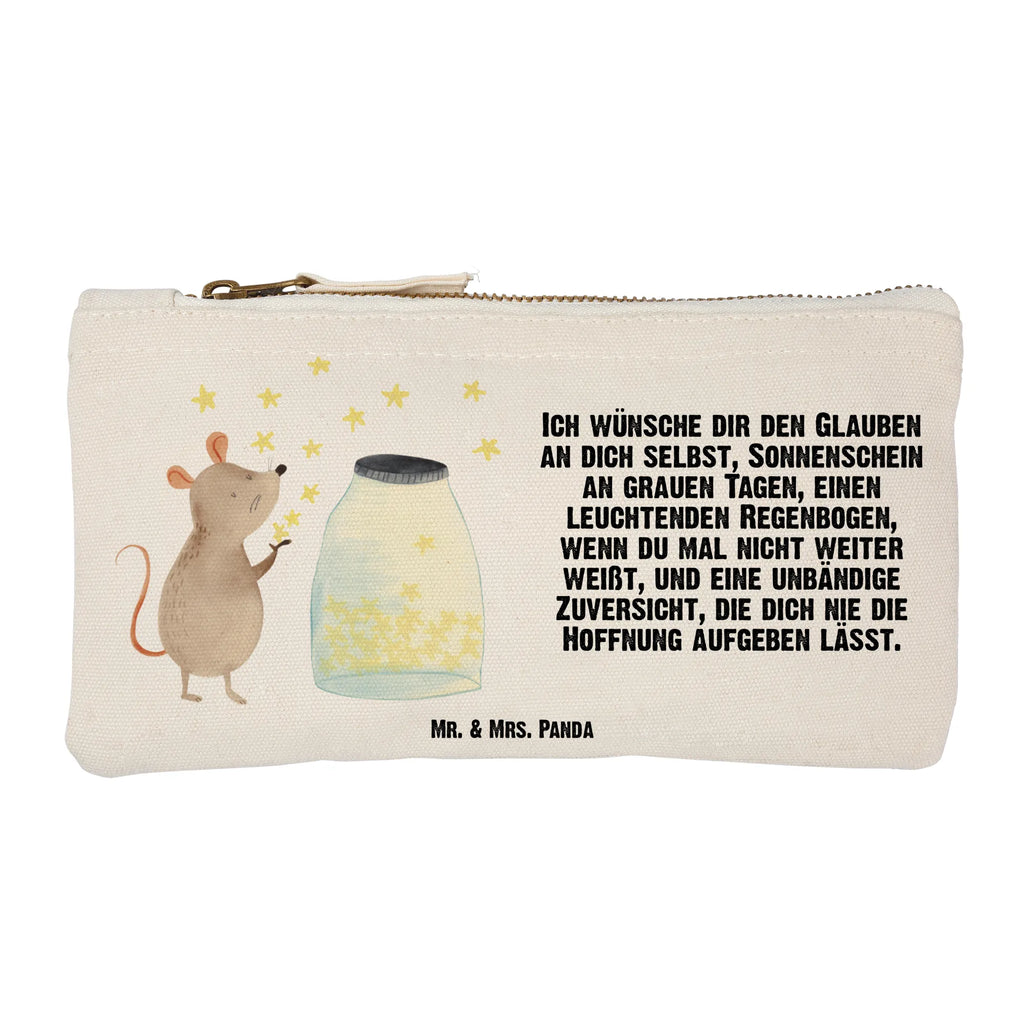 Make-up bag Mouse Stars small animals, cute, funny, cute animal motives, hand drawn, small world, funny sayings, good mood, happy, gifts, gift ideas, special gifts, animal lover, card, child, hope, dreams, birthday, baptism gift, birth, child birthday, pregnancy, wish, Mouse, baptism, first child, stars