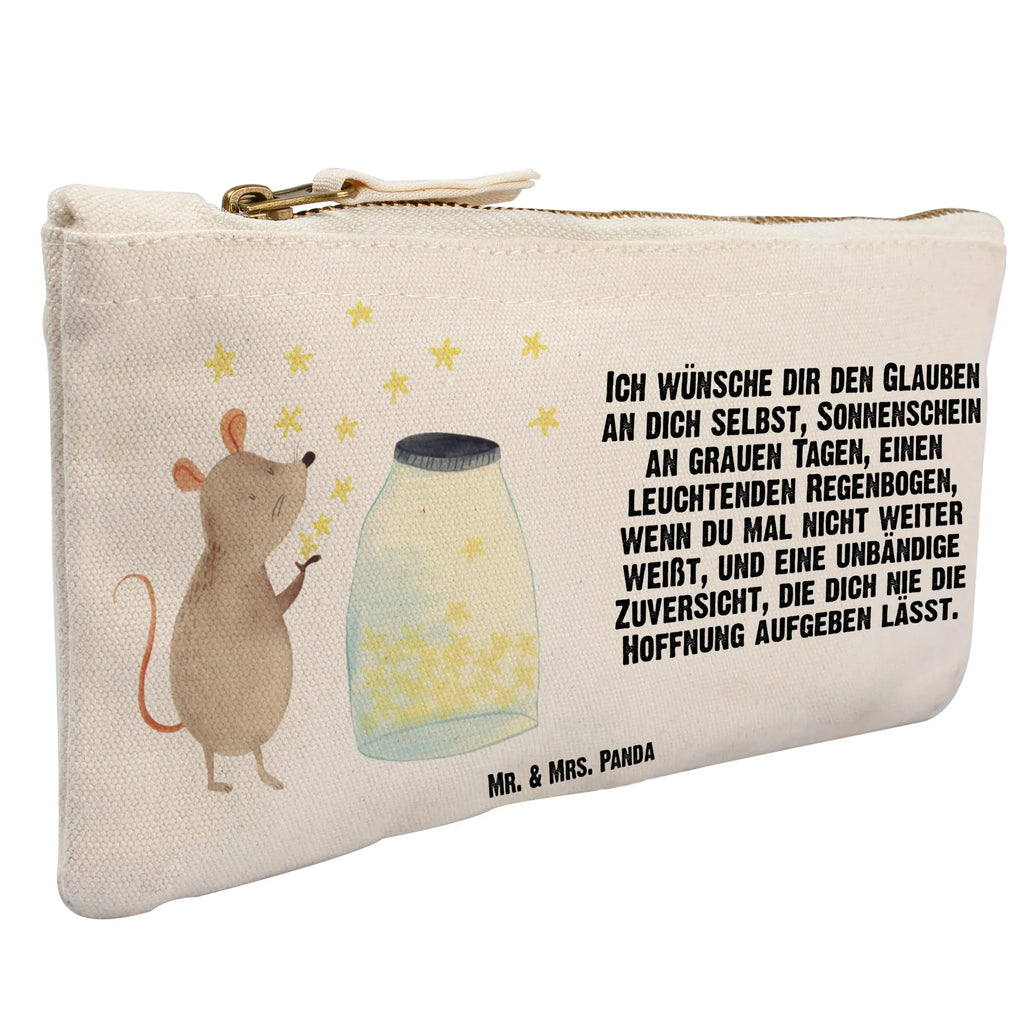 Make-up bag Mouse Stars small animals, cute, funny, cute animal motives, hand drawn, small world, funny sayings, good mood, happy, gifts, gift ideas, special gifts, animal lover, card, child, hope, dreams, birthday, baptism gift, birth, child birthday, pregnancy, wish, Mouse, baptism, first child, stars