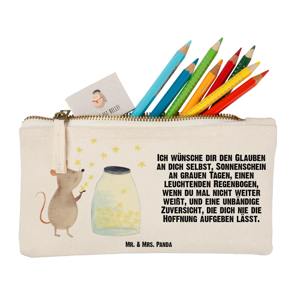 Make-up bag Mouse Stars small animals, cute, funny, cute animal motives, hand drawn, small world, funny sayings, good mood, happy, gifts, gift ideas, special gifts, animal lover, card, child, hope, dreams, birthday, baptism gift, birth, child birthday, pregnancy, wish, Mouse, baptism, first child, stars
