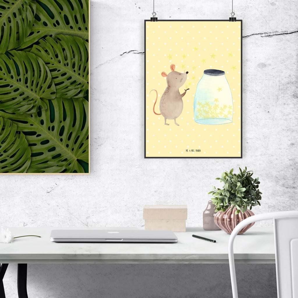 Poster Mouse Stars Wanddekoration, Wanddeko Bild, Handgemaltes Poster, Küchenposter, Designposter, Wandposter, Bild, Raumdekoration, Posterdruck, Kinderposter, Mr. & Mrs. Panda Poster, Wanddeko, Kunstdruck, Poster, Tiermotive, Gute Laune, lustige Sprüche, Tiere, erstes Kind, Sterne, Geburtstag, Taufgeschenk, Schwangerschaft, Wunsch, Geburt, Träume, Taufe, Kindergeburtstag, Kind, Hoffnung, Maus