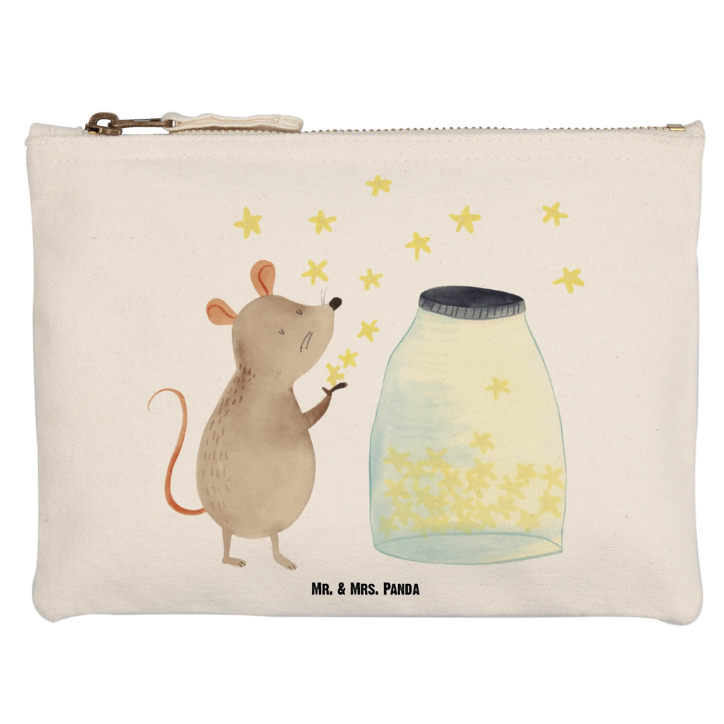 Make-up bag Mouse Stars small animals, cute, funny, cute animal motives, hand drawn, small world, funny sayings, good mood, happy, gifts, gift ideas, special gifts, animal lover, card, child, hope, dreams, birthday, baptism gift, birth, child birthday, pregnancy, wish, Mouse, baptism, first child, stars