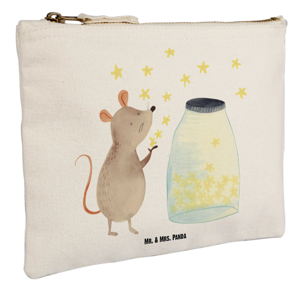 Make-up bag Mouse Stars small animals, cute, funny, cute animal motives, hand drawn, small world, funny sayings, good mood, happy, gifts, gift ideas, special gifts, animal lover, card, child, hope, dreams, birthday, baptism gift, birth, child birthday, pregnancy, wish, Mouse, baptism, first child, stars