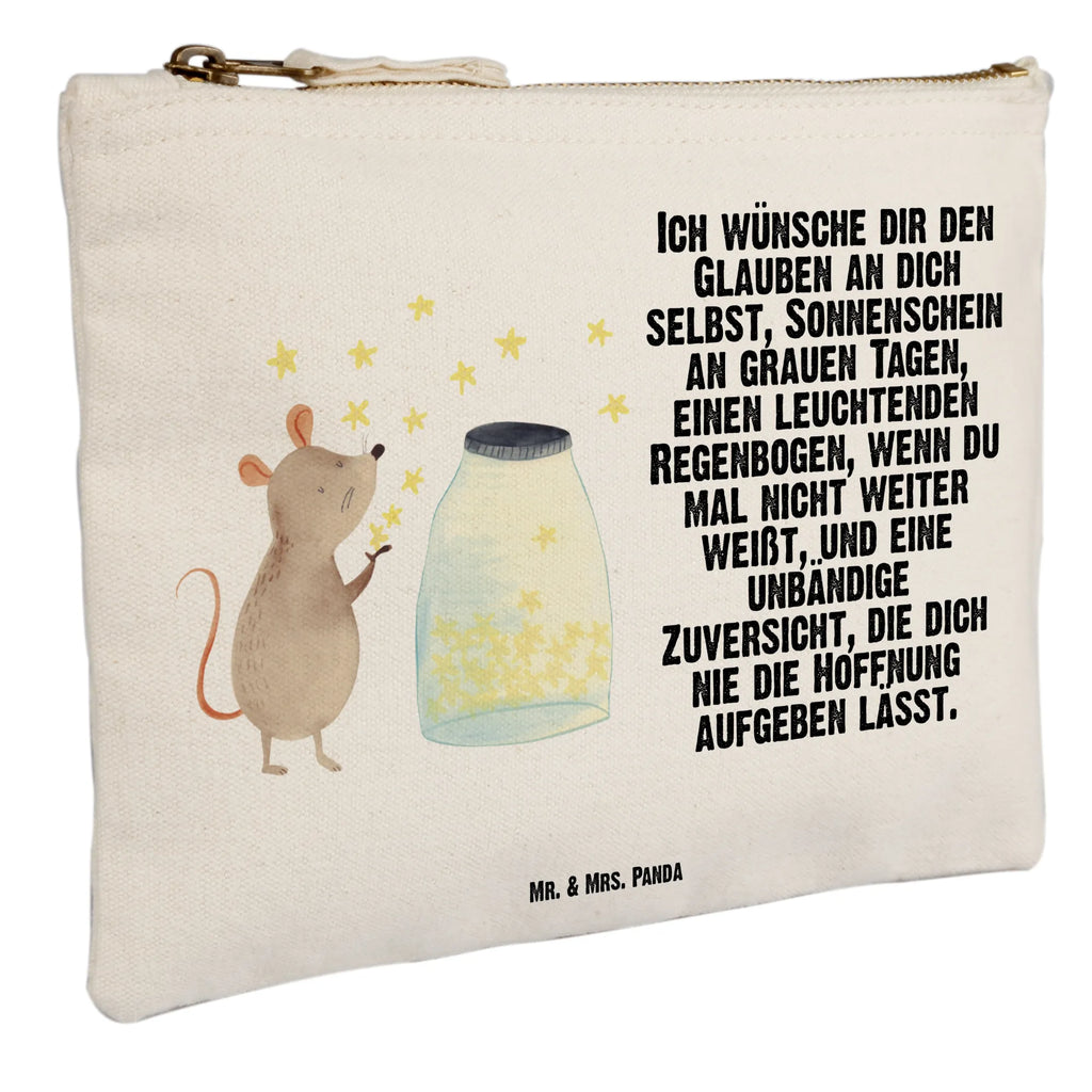 Make-up bag Mouse Stars small animals, cute, funny, cute animal motives, hand drawn, small world, funny sayings, good mood, happy, gifts, gift ideas, special gifts, animal lover, card, child, hope, dreams, birthday, baptism gift, birth, child birthday, pregnancy, wish, Mouse, baptism, first child, stars