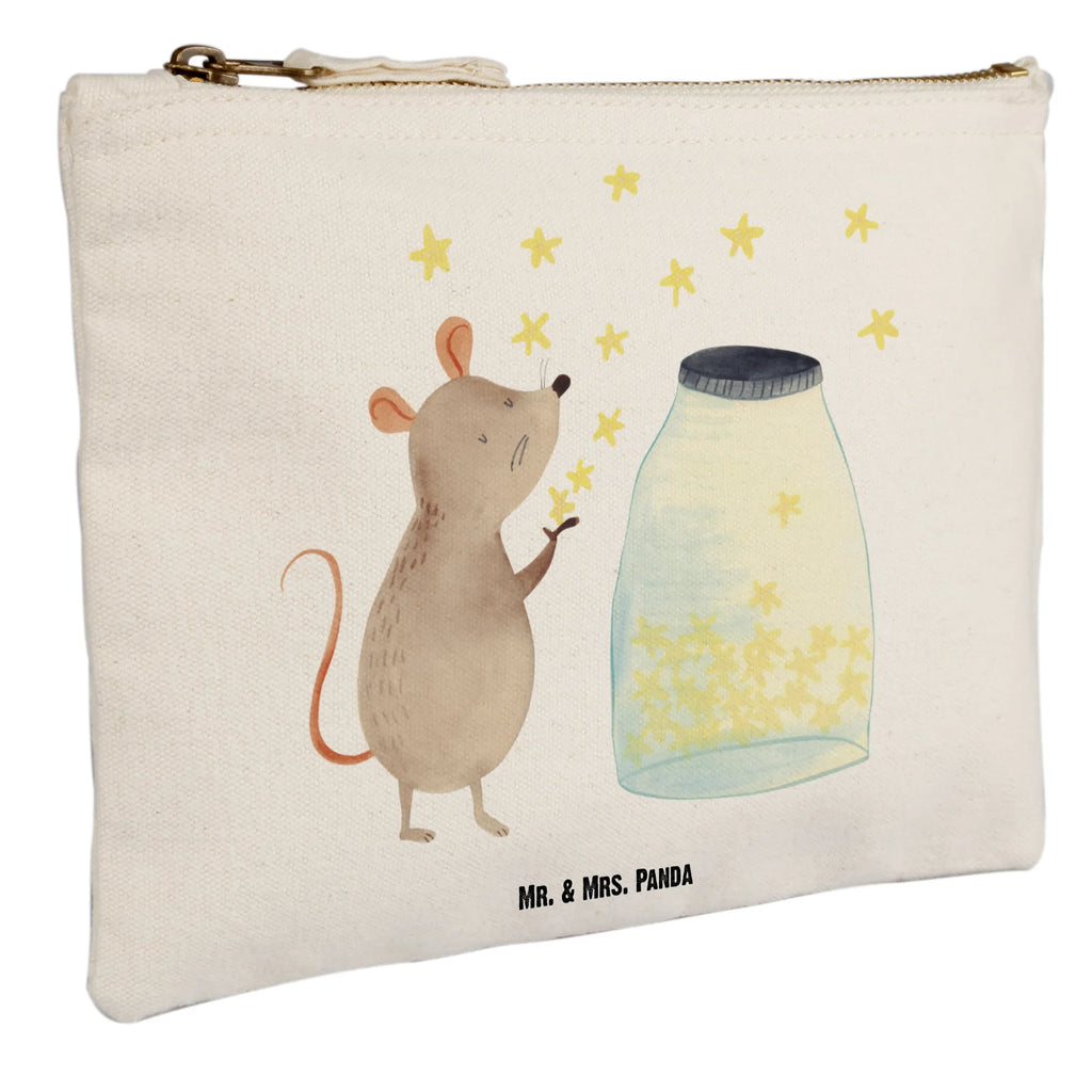Make-up bag Mouse Stars small animals, cute, funny, cute animal motives, hand drawn, small world, funny sayings, good mood, happy, gifts, gift ideas, special gifts, animal lover, card, child, hope, dreams, birthday, baptism gift, birth, child birthday, pregnancy, wish, Mouse, baptism, first child, stars