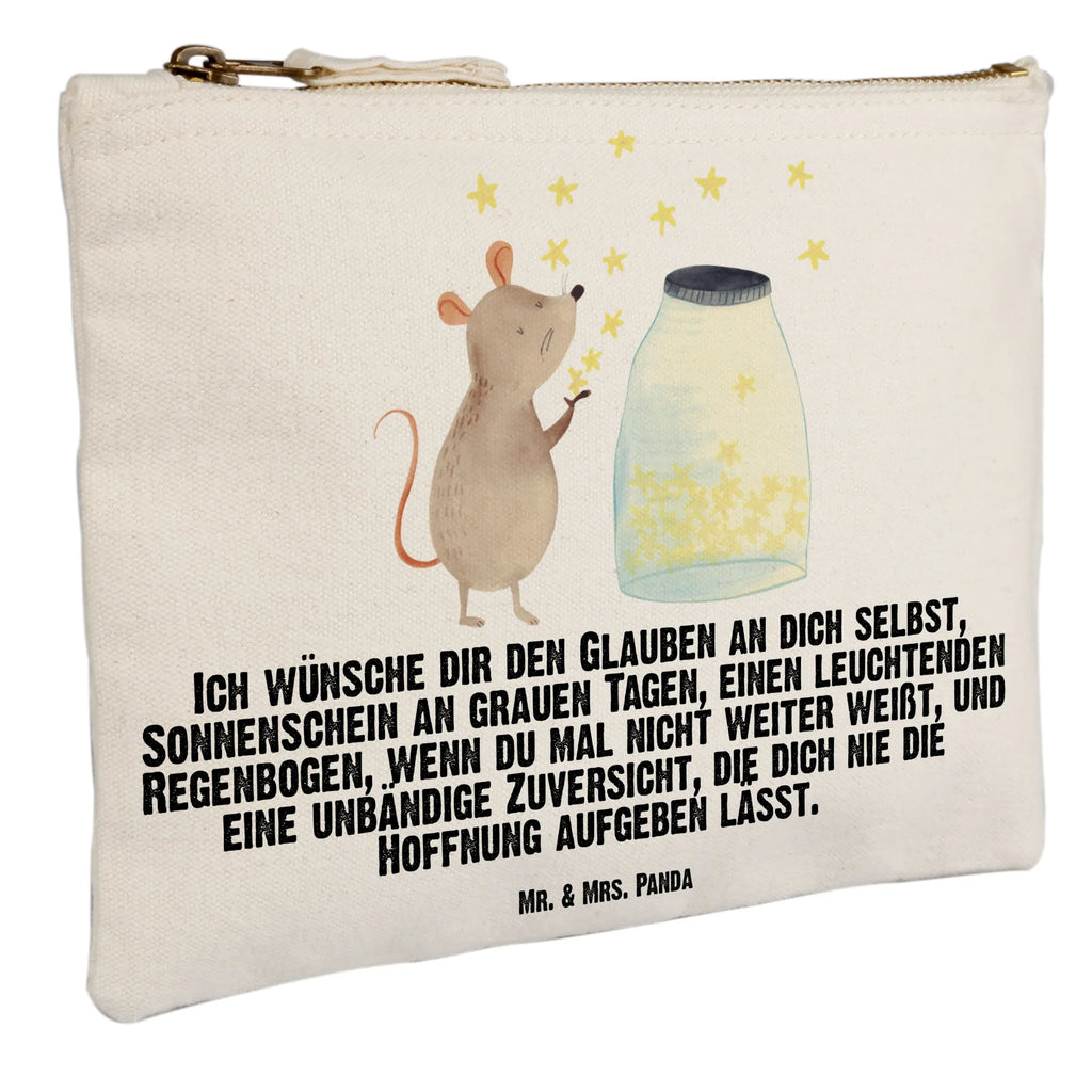 Make-up bag Mouse Stars small animals, cute, funny, cute animal motives, hand drawn, small world, funny sayings, good mood, happy, gifts, gift ideas, special gifts, animal lover, card, child, hope, dreams, birthday, baptism gift, birth, child birthday, pregnancy, wish, Mouse, baptism, first child, stars