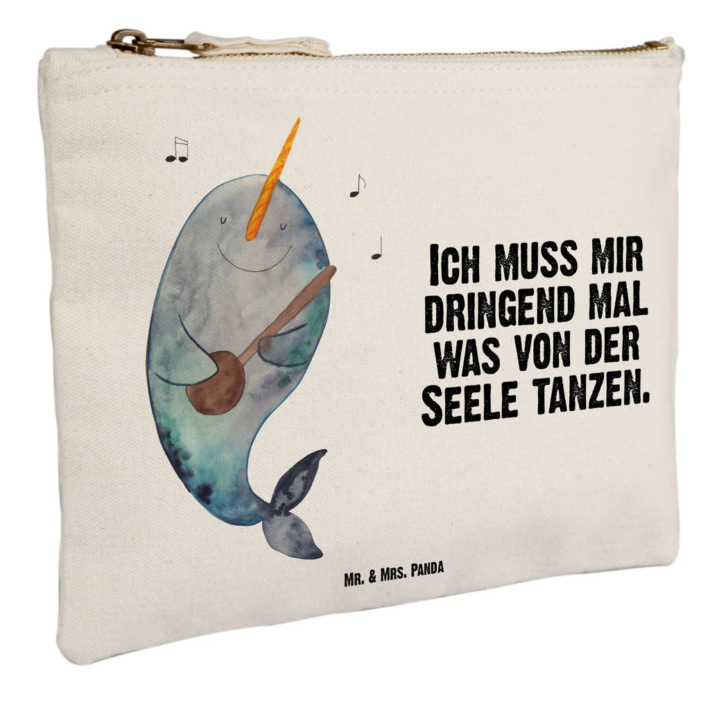 Schminktasche Narwal Gitarre Kulturtasche, pencil case, Kosmetiktasche, Stiftemäppchen, Waschbeutel, utensilientasche, aufbewahrungstasche, Kulturbeutel, pinsel tasche, Waschtasche, beauty case, Schminktasche, beauty tasche, Mäppchen, Kosmetikbeutel, aufbewahrungsbeutel, Schminktäschchen, Schminkbeutel, toiletry bag, Schlampermäppchen, Federmappe, Etui, kosmetiktäschchen, Meerestiere, Urlaub, Meer, Narwal, Tanzen, Gitarre, Probleme, Wal, Frust, Problemlösung, Gespräche