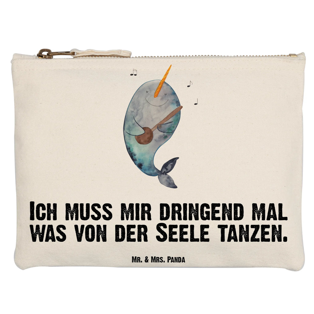 Schminktasche Narwal Gitarre Kulturtasche, pencil case, Kosmetiktasche, Stiftemäppchen, Waschbeutel, utensilientasche, aufbewahrungstasche, Kulturbeutel, pinsel tasche, Waschtasche, beauty case, Schminktasche, beauty tasche, Mäppchen, Kosmetikbeutel, aufbewahrungsbeutel, Schminktäschchen, Schminkbeutel, toiletry bag, Schlampermäppchen, Federmappe, Etui, kosmetiktäschchen, Meerestiere, Urlaub, Meer, Narwal, Tanzen, Gitarre, Probleme, Wal, Frust, Problemlösung, Gespräche