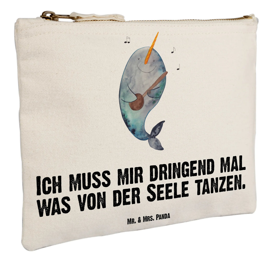 Schminktasche Narwal Gitarre Kulturtasche, pencil case, Kosmetiktasche, Stiftemäppchen, Waschbeutel, utensilientasche, aufbewahrungstasche, Kulturbeutel, pinsel tasche, Waschtasche, beauty case, Schminktasche, beauty tasche, Mäppchen, Kosmetikbeutel, aufbewahrungsbeutel, Schminktäschchen, Schminkbeutel, toiletry bag, Schlampermäppchen, Federmappe, Etui, kosmetiktäschchen, Meerestiere, Urlaub, Meer, Narwal, Tanzen, Gitarre, Probleme, Wal, Frust, Problemlösung, Gespräche