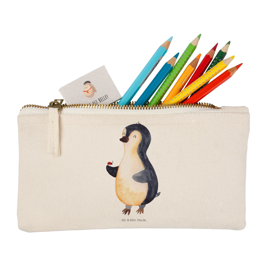 Make-up bag Penguin ladybug kosmetiktäschchen, Etui, Kulturbeutel, utensilientasche, pencil case, Stiftemäppchen, Federmappe, Schminktäschchen, toiletry bag, Kosmetiktasche, Mäppchen, Kulturtasche, Schlampermäppchen, Schminkbeutel, Kosmetikbeutel, aufbewahrungstasche, beauty case, pinsel tasche, beauty tasche, Waschtasche, Schminktasche, Waschbeutel, aufbewahrungsbeutel, Pinguin, Wunder, Glück, Lebensfreude, Freude, Liebe, Marienkäfer, Pinguine
