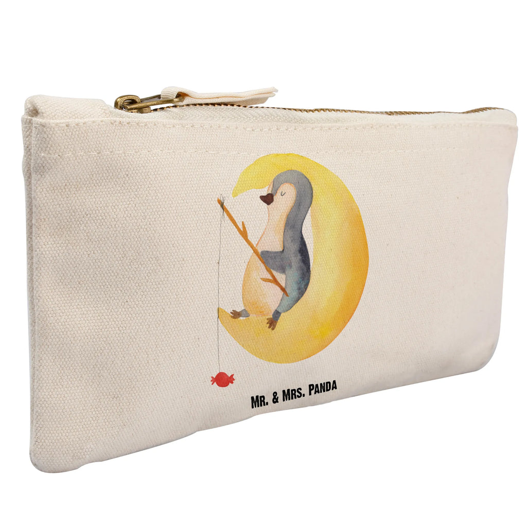 Make-up bag Penguin moon Kosmetiktasche, pencil case, aufbewahrungsbeutel, toiletry bag, Schminktäschchen, Schminkbeutel, Schlampermäppchen, kosmetiktäschchen, utensilientasche, aufbewahrungstasche, Federmappe, Kosmetikbeutel, Etui, Kulturtasche, Waschtasche, beauty tasche, beauty case, Mäppchen, Stiftemäppchen, Schminktasche, pinsel tasche, Waschbeutel, Kulturbeutel, Pinguin, Pinguine, Spruch, Nachtruhe, schlafen, Gästezimmer, Einschlafen, Schlafstörungen, Schlafzimmer