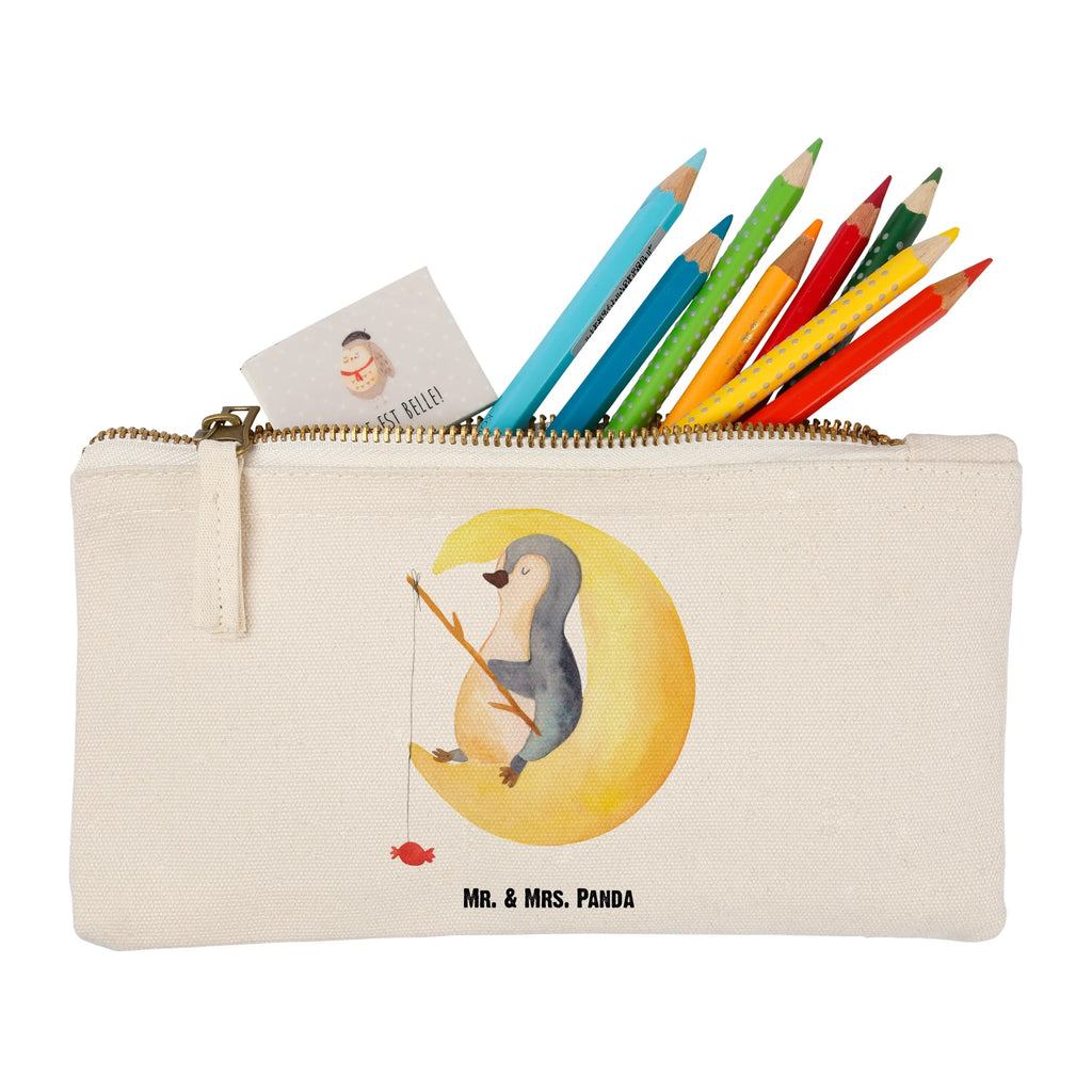 Make-up bag Penguin moon Kosmetiktasche, pencil case, aufbewahrungsbeutel, toiletry bag, Schminktäschchen, Schminkbeutel, Schlampermäppchen, kosmetiktäschchen, utensilientasche, aufbewahrungstasche, Federmappe, Kosmetikbeutel, Etui, Kulturtasche, Waschtasche, beauty tasche, beauty case, Mäppchen, Stiftemäppchen, Schminktasche, pinsel tasche, Waschbeutel, Kulturbeutel, Pinguin, Pinguine, Spruch, Nachtruhe, schlafen, Gästezimmer, Einschlafen, Schlafstörungen, Schlafzimmer