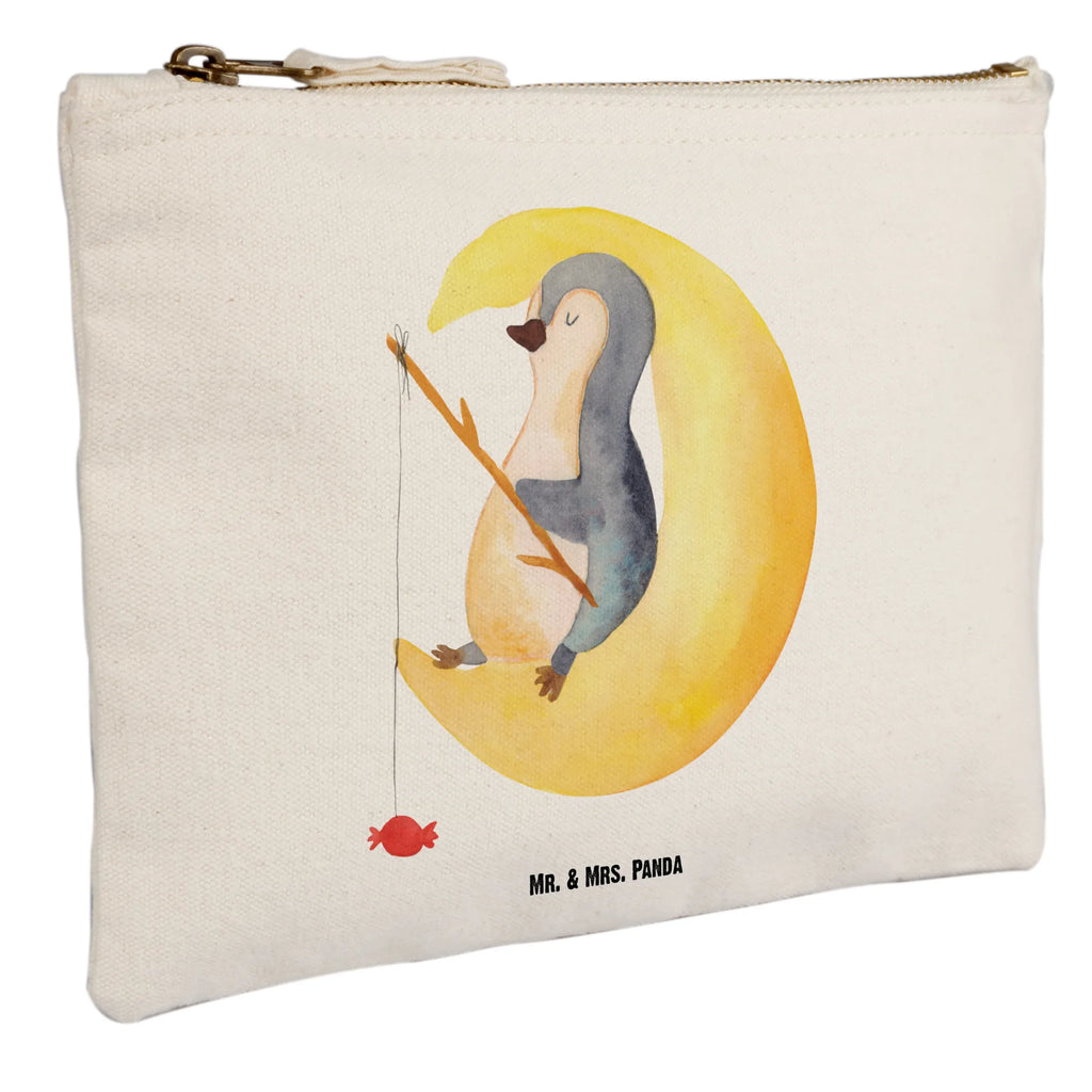 Make-up bag Penguin moon Kosmetiktasche, pencil case, aufbewahrungsbeutel, toiletry bag, Schminktäschchen, Schminkbeutel, Schlampermäppchen, kosmetiktäschchen, utensilientasche, aufbewahrungstasche, Federmappe, Kosmetikbeutel, Etui, Kulturtasche, Waschtasche, beauty tasche, beauty case, Mäppchen, Stiftemäppchen, Schminktasche, pinsel tasche, Waschbeutel, Kulturbeutel, Pinguin, Pinguine, Spruch, Nachtruhe, schlafen, Gästezimmer, Einschlafen, Schlafstörungen, Schlafzimmer