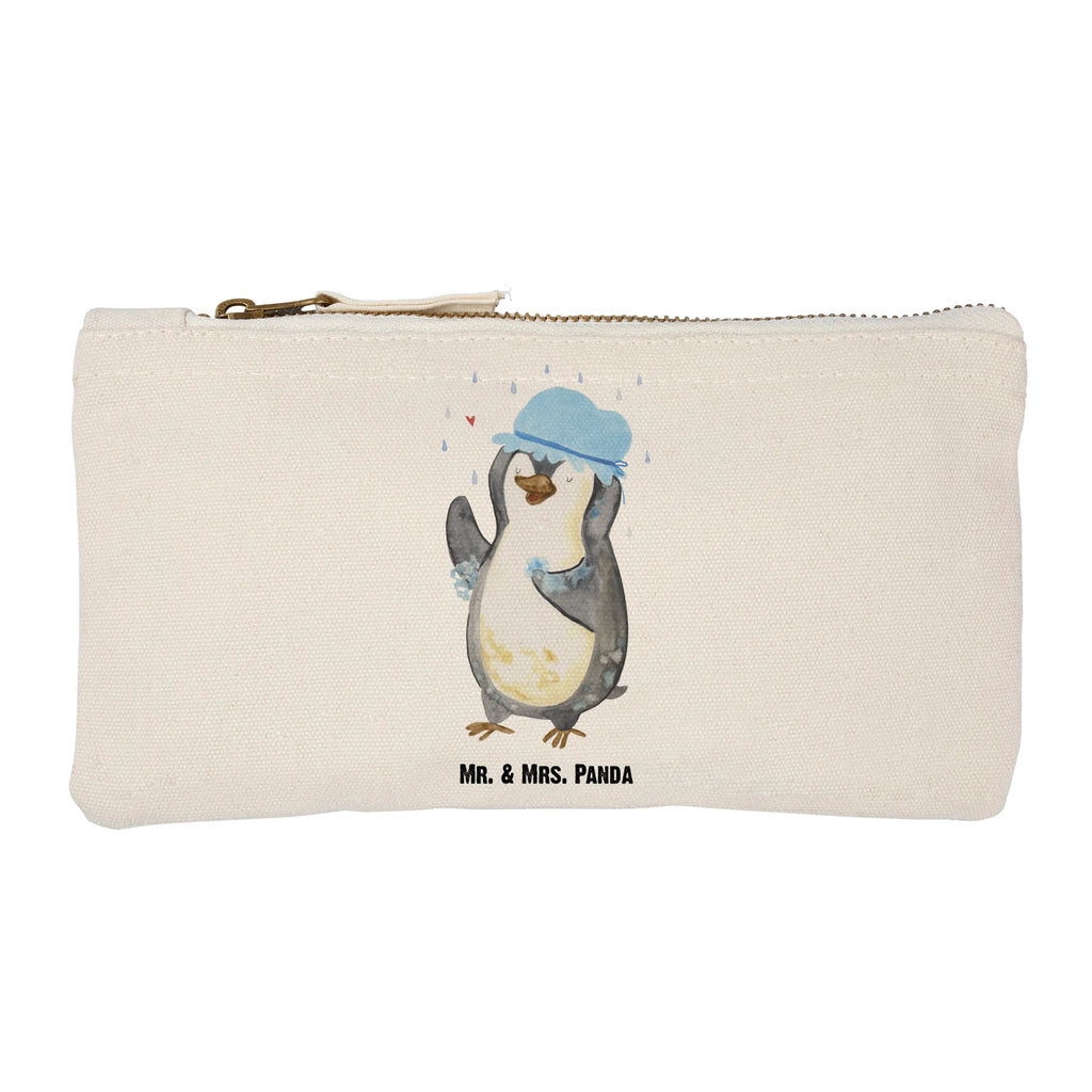 Schminktasche Pinguin Duschen Schminkbeutel, beauty tasche, Stiftemäppchen, Etui, Kosmetiktasche, Schminktasche, Federmappe, pencil case, aufbewahrungstasche, toiletry bag, pinsel tasche, utensilientasche, Mäppchen, aufbewahrungsbeutel, kosmetiktäschchen, Kosmetikbeutel, beauty case, Kulturtasche, Kulturbeutel, Waschbeutel, Schlampermäppchen, Schminktäschchen, Waschtasche, Pinguin, Neustart, Neuanfang, glücklich sein, Dusche, Lebensmotto, Duschen, Pinguine, Motivation