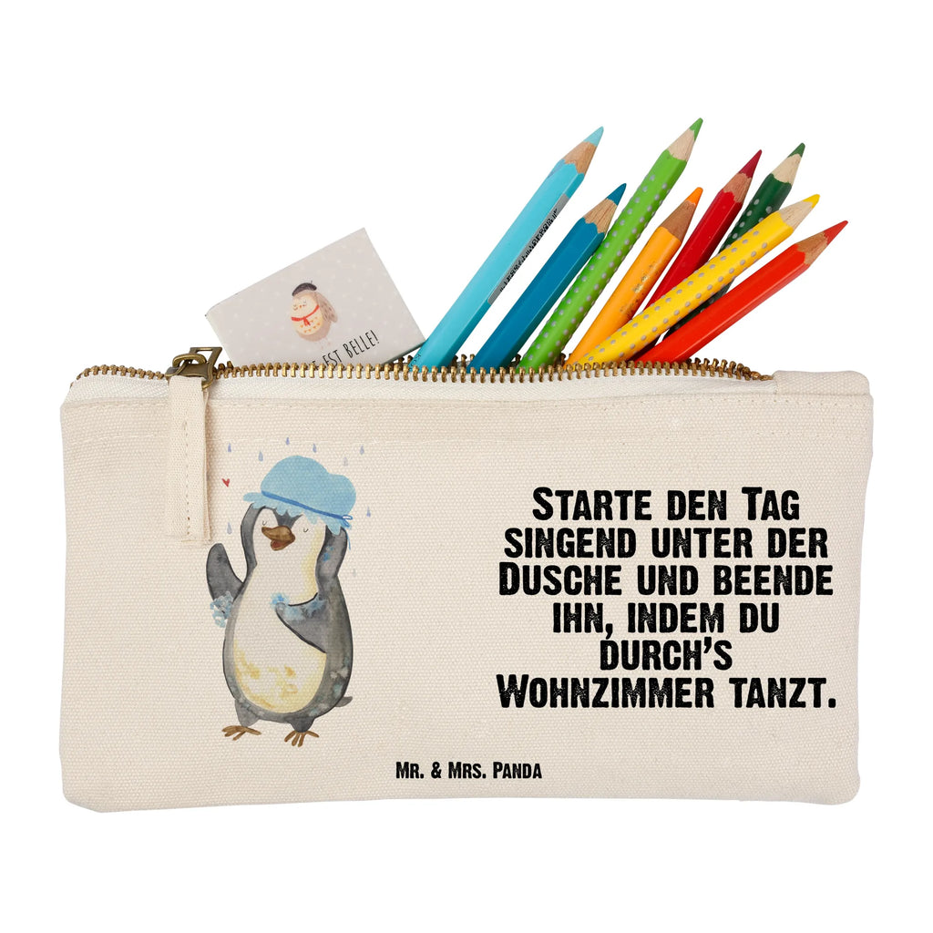 Schminktasche Pinguin Duschen Schminkbeutel, beauty tasche, Stiftemäppchen, Etui, Kosmetiktasche, Schminktasche, Federmappe, pencil case, aufbewahrungstasche, toiletry bag, pinsel tasche, utensilientasche, Mäppchen, aufbewahrungsbeutel, kosmetiktäschchen, Kosmetikbeutel, beauty case, Kulturtasche, Kulturbeutel, Waschbeutel, Schlampermäppchen, Schminktäschchen, Waschtasche, Pinguin, Neustart, Neuanfang, glücklich sein, Dusche, Lebensmotto, Duschen, Pinguine, Motivation