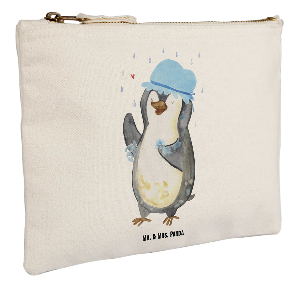 Schminktasche Pinguin Duschen Schminkbeutel, beauty tasche, Stiftemäppchen, Etui, Kosmetiktasche, Schminktasche, Federmappe, pencil case, aufbewahrungstasche, toiletry bag, pinsel tasche, utensilientasche, Mäppchen, aufbewahrungsbeutel, kosmetiktäschchen, Kosmetikbeutel, beauty case, Kulturtasche, Kulturbeutel, Waschbeutel, Schlampermäppchen, Schminktäschchen, Waschtasche, Pinguin, Neustart, Neuanfang, glücklich sein, Dusche, Lebensmotto, Duschen, Pinguine, Motivation