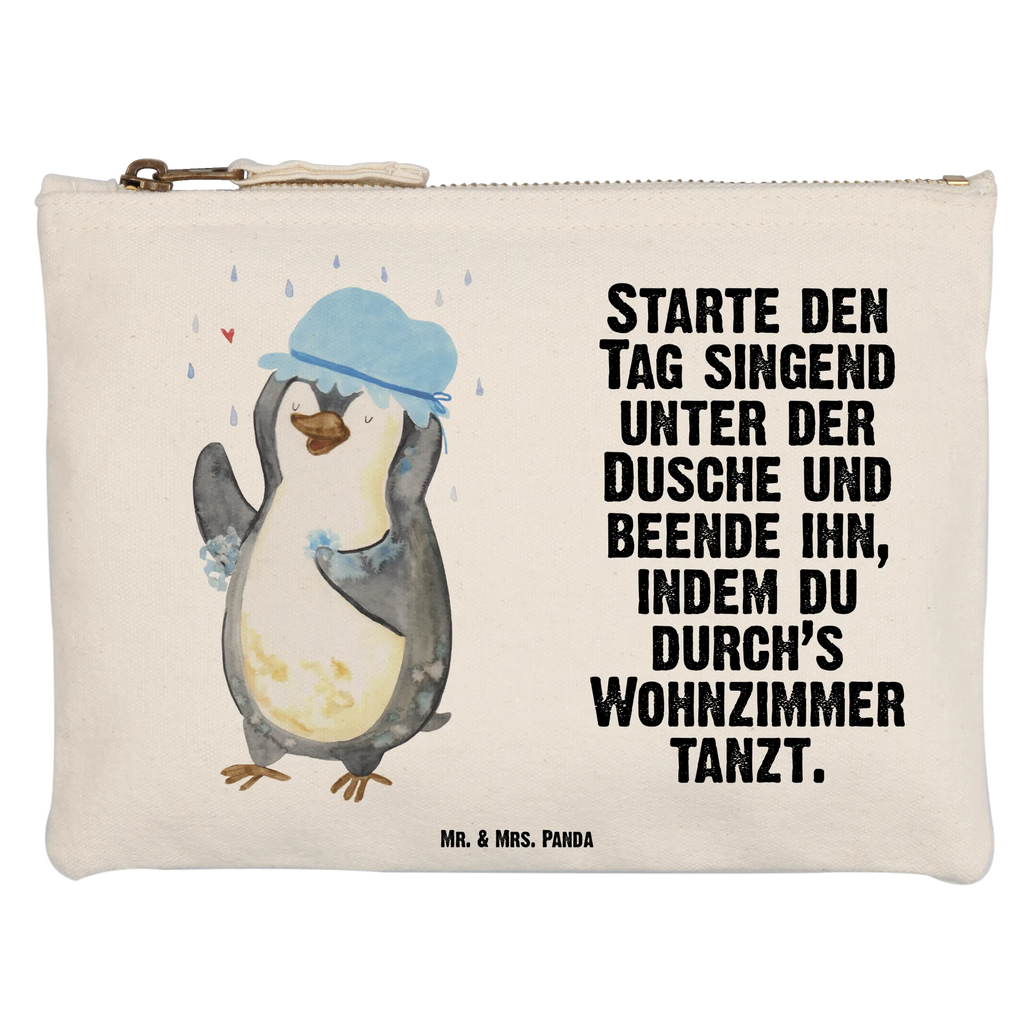 Schminktasche Pinguin Duschen Schminkbeutel, beauty tasche, Stiftemäppchen, Etui, Kosmetiktasche, Schminktasche, Federmappe, pencil case, aufbewahrungstasche, toiletry bag, pinsel tasche, utensilientasche, Mäppchen, aufbewahrungsbeutel, kosmetiktäschchen, Kosmetikbeutel, beauty case, Kulturtasche, Kulturbeutel, Waschbeutel, Schlampermäppchen, Schminktäschchen, Waschtasche, Pinguin, Neustart, Neuanfang, glücklich sein, Dusche, Lebensmotto, Duschen, Pinguine, Motivation