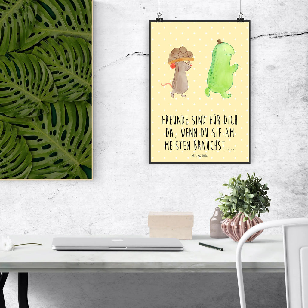 Poster tortoise Mouse Plakat, Wandposter, Kunstdruck, Wandbild, Wandschmuck, Deko Bild, Bild für Wand, wanddeko, Designposter, kunstposter, drucke, kunstdruck poster, Poster, Bild, grafikposter, Wanddekoration, wanddruck, Posterdruck, Mr. & Mrs. Panda Poster, kunst für die wand, wandkunst, Wanddeko Bild, Schildkröte, Beste Freundinnen, Beste Freunde, Freundinnen, Freunde, Maus