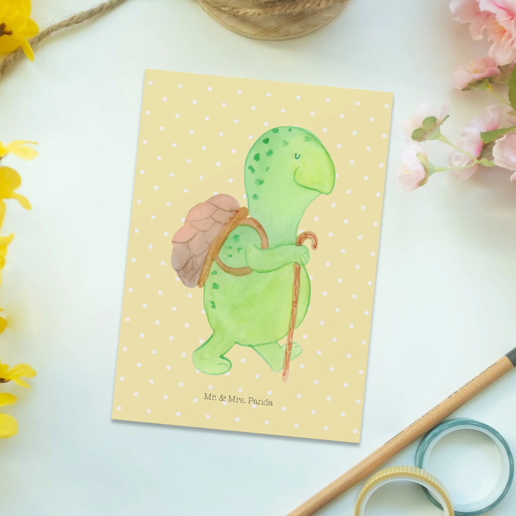 Pocztówka żółw Wędrowiec Postkarte, Postkarten, Kunstkarten, Ansichtskarten, Motivkarte, Grußkarte, bildkarte, spruchkarte, Designkarte, einzelkarte, Ansichtskarte, Fotokarte, kunstkarte, Schildkröte, Motivationsspruch, Motivation, Neuanfang, Motivationssprüche, Schildkröten