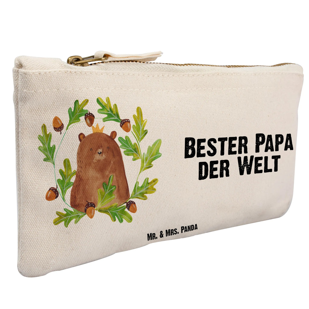 torebka na makijaż Niedźwiedź król Schlampermäppchen, pencil case, utensilientasche, Waschbeutel, Etui, Mäppchen, Kulturbeutel, Stiftemäppchen, kosmetiktäschchen, Kulturtasche, toiletry bag, Schminktäschchen, beauty case, Schminkbeutel, beauty tasche, Federmappe, Kosmetiktasche, Kosmetikbeutel, aufbewahrungstasche, aufbewahrungsbeutel, pinsel tasche, Waschtasche, Schminktasche, Bär, Teddybär, Teddy, Dad, Daddy, Vater, Weltbester Papa, Papa, Papi, Papa Bär, Bester Vater, Vatertag, Bester Papa