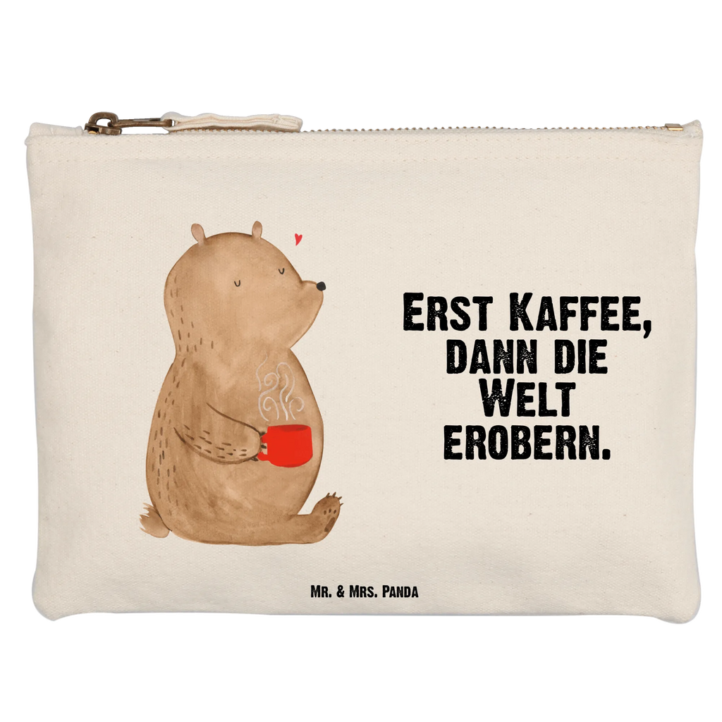 torebka na makijaż Niedźwiedź kawa Schlampermäppchen, Schminkbeutel, pencil case, Waschtasche, Kulturbeutel, Stiftemäppchen, Etui, toiletry bag, Kosmetiktasche, beauty case, pinsel tasche, Federmappe, beauty tasche, Mäppchen, Schminktasche, aufbewahrungsbeutel, Kulturtasche, utensilientasche, Waschbeutel, Schminktäschchen, Kosmetikbeutel, kosmetiktäschchen, aufbewahrungstasche, Bär, Teddybär, Teddy, Bären, Guten Morgen, Kaffee, Coffee, Welt Retten, Morgenroutine, Motivation, Welt Erobern