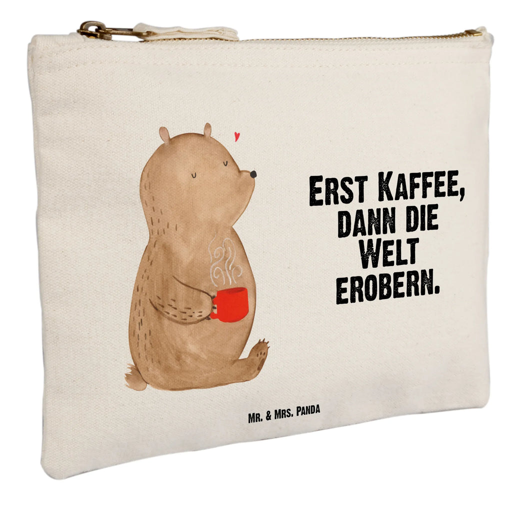 torebka na makijaż Niedźwiedź kawa Schlampermäppchen, Schminkbeutel, pencil case, Waschtasche, Kulturbeutel, Stiftemäppchen, Etui, toiletry bag, Kosmetiktasche, beauty case, pinsel tasche, Federmappe, beauty tasche, Mäppchen, Schminktasche, aufbewahrungsbeutel, Kulturtasche, utensilientasche, Waschbeutel, Schminktäschchen, Kosmetikbeutel, kosmetiktäschchen, aufbewahrungstasche, Bär, Teddybär, Teddy, Bären, Guten Morgen, Kaffee, Coffee, Welt Retten, Morgenroutine, Motivation, Welt Erobern
