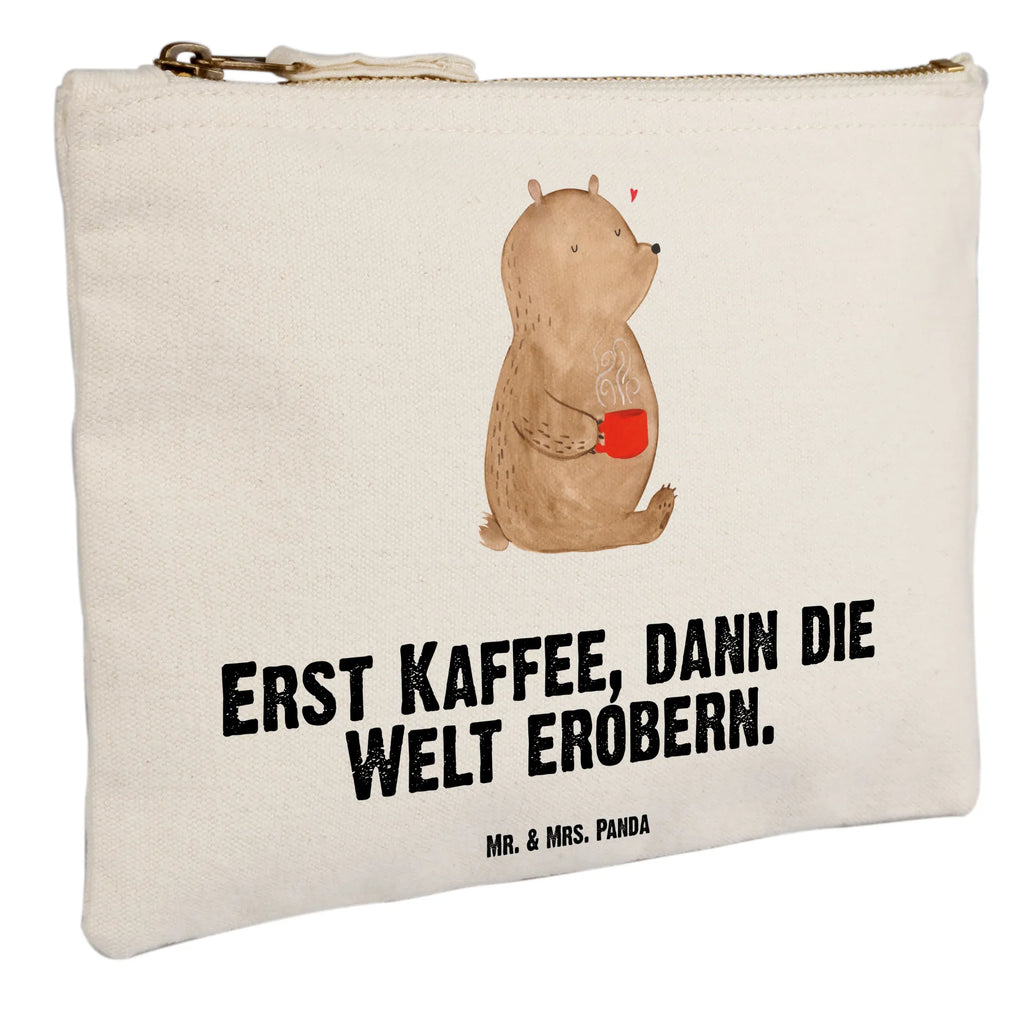 torebka na makijaż Niedźwiedź kawa Schlampermäppchen, Schminkbeutel, pencil case, Waschtasche, Kulturbeutel, Stiftemäppchen, Etui, toiletry bag, Kosmetiktasche, beauty case, pinsel tasche, Federmappe, beauty tasche, Mäppchen, Schminktasche, aufbewahrungsbeutel, Kulturtasche, utensilientasche, Waschbeutel, Schminktäschchen, Kosmetikbeutel, kosmetiktäschchen, aufbewahrungstasche, Bär, Teddybär, Teddy, Bären, Guten Morgen, Kaffee, Coffee, Welt Retten, Morgenroutine, Motivation, Welt Erobern