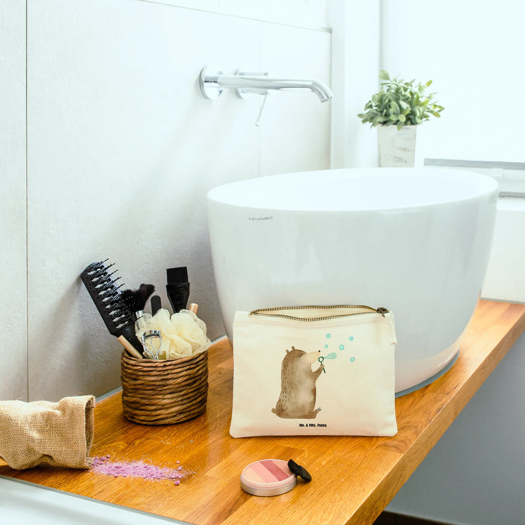 torebka na makijaż niedźwiedź bańki mydlane beauty tasche, Kosmetiktasche, pinsel tasche, Mäppchen, Federmappe, Waschtasche, utensilientasche, kosmetiktäschchen, Kulturtasche, toiletry bag, Schminkbeutel, aufbewahrungstasche, beauty case, aufbewahrungsbeutel, Waschbeutel, Schminktasche, Schlampermäppchen, Kosmetikbeutel, Stiftemäppchen, Schminktäschchen, pencil case, Etui, Kulturbeutel, Bär, Teddybär, Teddy, Seifenblasen Bär Lustig Sein Glücklich Traurig Happy