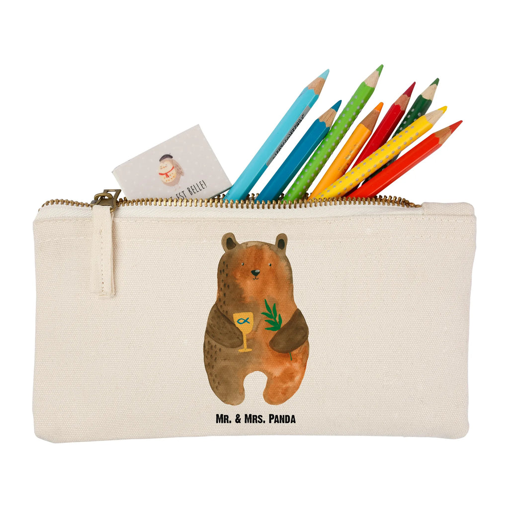 Make-up bag bear confirmation Mäppchen, Stiftemäppchen, Federmappe, Etui, aufbewahrungstasche, Kosmetikbeutel, beauty tasche, Schminktasche, Schminkbeutel, Kulturtasche, Waschtasche, Waschbeutel, beauty case, pencil case, utensilientasche, kosmetiktäschchen, Kosmetiktasche, aufbewahrungsbeutel, Schlampermäppchen, Kulturbeutel, pinsel tasche, toiletry bag, Schminktäschchen, Bär, Teddybär, Teddy, Evangelisch, Kirche, Konfirmation, Gottesdienst