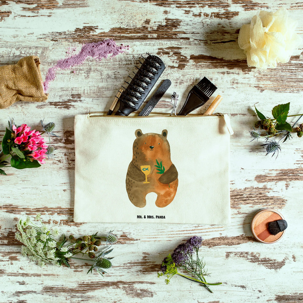 Make-up bag bear confirmation Mäppchen, Stiftemäppchen, Federmappe, Etui, aufbewahrungstasche, Kosmetikbeutel, beauty tasche, Schminktasche, Schminkbeutel, Kulturtasche, Waschtasche, Waschbeutel, beauty case, pencil case, utensilientasche, kosmetiktäschchen, Kosmetiktasche, aufbewahrungsbeutel, Schlampermäppchen, Kulturbeutel, pinsel tasche, toiletry bag, Schminktäschchen, Bär, Teddybär, Teddy, Evangelisch, Kirche, Konfirmation, Gottesdienst