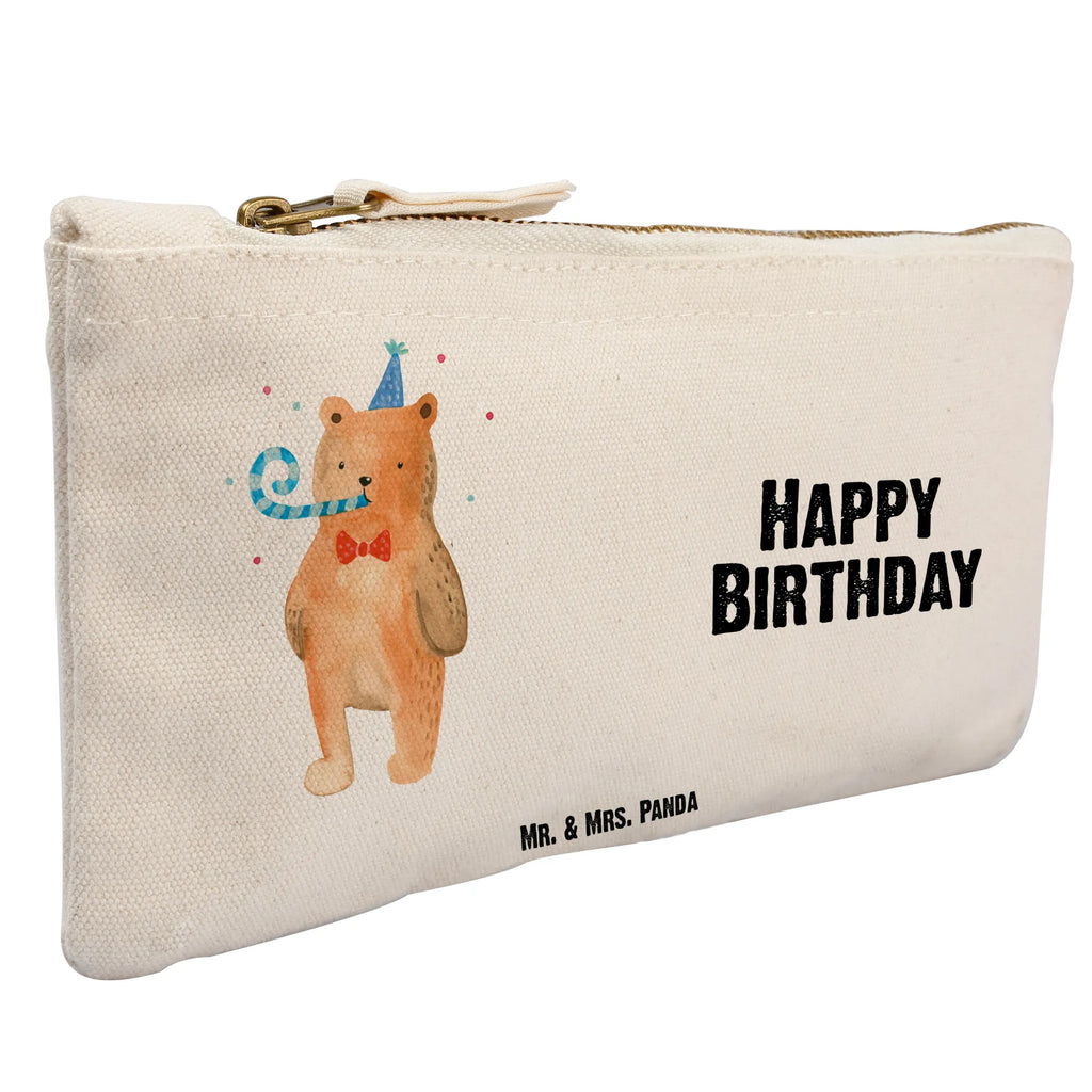 torebka na makijaż Niedźwiedź urodziny beauty tasche, aufbewahrungstasche, Etui, Kulturtasche, Kosmetikbeutel, Waschbeutel, Mäppchen, utensilientasche, Kulturbeutel, pencil case, Kosmetiktasche, aufbewahrungsbeutel, Federmappe, Schminkbeutel, kosmetiktäschchen, beauty case, Schminktäschchen, Stiftemäppchen, Waschtasche, toiletry bag, Schminktasche, Schlampermäppchen, pinsel tasche, Bär, Teddybär, Teddy, Happy Birthday, Glückwunsch, Geburtstag, Alles Gute