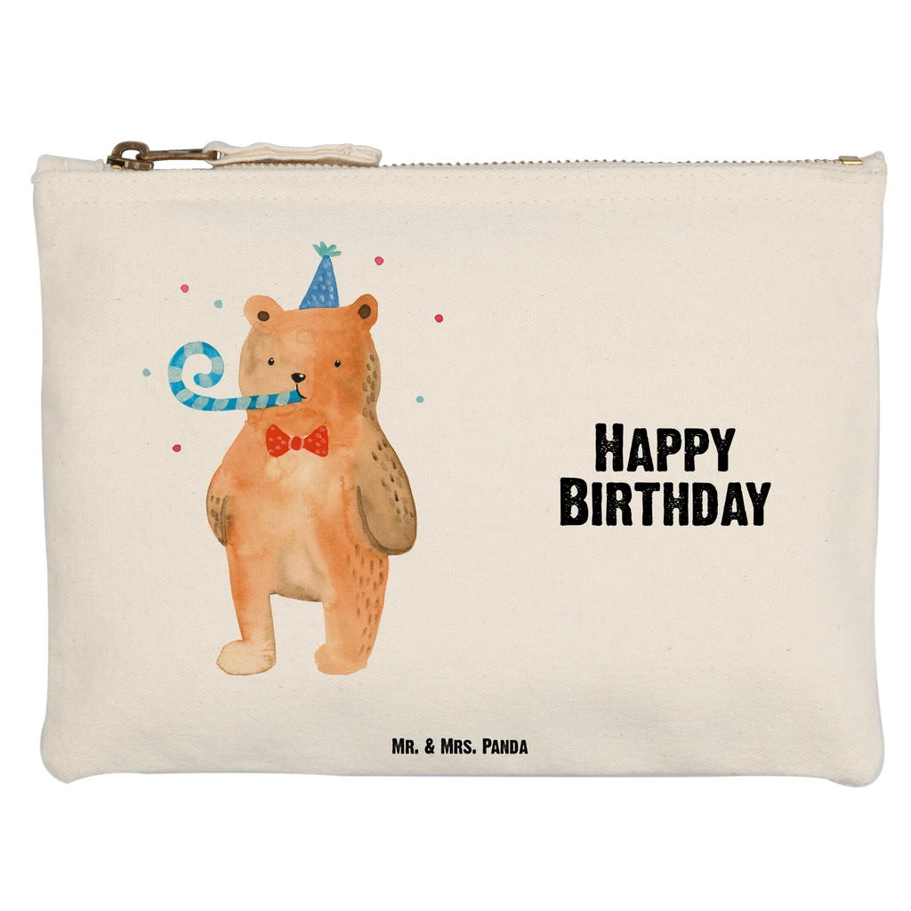 torebka na makijaż Niedźwiedź urodziny beauty tasche, aufbewahrungstasche, Etui, Kulturtasche, Kosmetikbeutel, Waschbeutel, Mäppchen, utensilientasche, Kulturbeutel, pencil case, Kosmetiktasche, aufbewahrungsbeutel, Federmappe, Schminkbeutel, kosmetiktäschchen, beauty case, Schminktäschchen, Stiftemäppchen, Waschtasche, toiletry bag, Schminktasche, Schlampermäppchen, pinsel tasche, Bär, Teddybär, Teddy, Happy Birthday, Glückwunsch, Geburtstag, Alles Gute