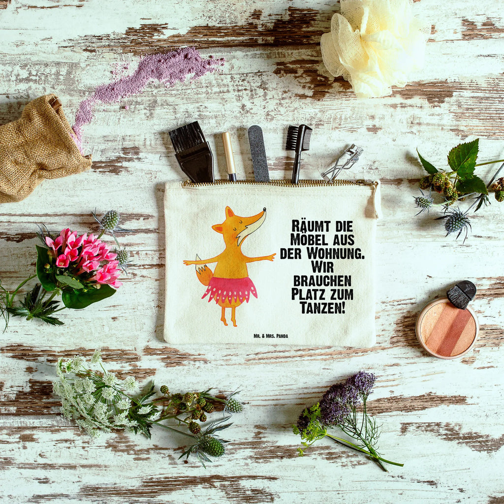torebka na makijaż Lis baletnica Kosmetiktasche, utensilientasche, beauty case, Kulturtasche, kosmetiktäschchen, aufbewahrungsbeutel, Waschbeutel, Schminktasche, Kosmetikbeutel, Schminktäschchen, Schlampermäppchen, Waschtasche, aufbewahrungstasche, Etui, Schminkbeutel, beauty tasche, Federmappe, Mäppchen, toiletry bag, pencil case, Kulturbeutel, pinsel tasche, Stiftemäppchen, Fuchs, Tanzen, Party, Tänzerin, Ballett, Füchsin, Ballerina, Füchse, Einladung, Geburtstag, Fuchs Spruch