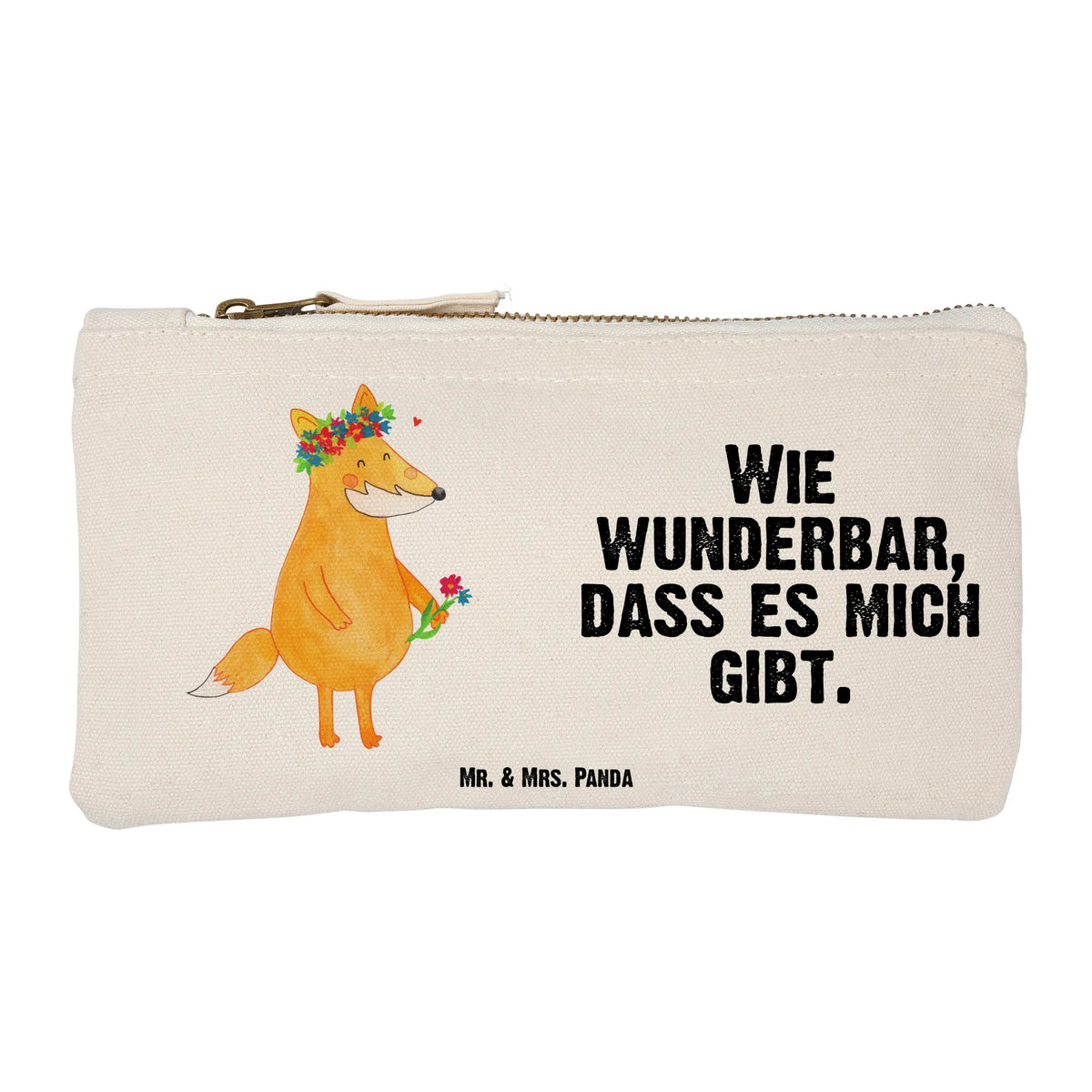 Make-up bag Fox Flower foxes, forest wildlife, animal lover, clever as a fox, girlfriends, proof of love, flowers, self-love, girlfriend, flower, joy, fox girl, me, flower girl