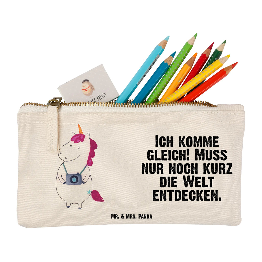 Make-up bag unicorn photographer Schminkbeutel, Kosmetikbeutel, aufbewahrungstasche, Kulturtasche, Kosmetiktasche, Waschbeutel, pencil case, beauty tasche, Schlampermäppchen, beauty case, Waschtasche, Schminktäschchen, kosmetiktäschchen, utensilientasche, Stiftemäppchen, Mäppchen, Kulturbeutel, Schminktasche, toiletry bag, Federmappe, aufbewahrungsbeutel, pinsel tasche, Etui, Einhörner, Unicorn, Einhorn, Einhorn Deko, Weltenbummler, Urlaub, Tourist, Fotograf, Reise, Weltreise, Kurztrip, Reisen, Kamera, Städtereise, Fotografie