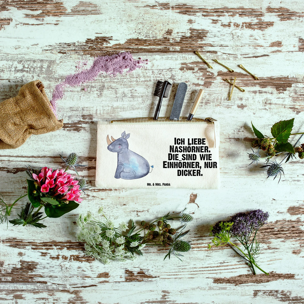 torebka na makijaż Jednorożec Nosorożec pinsel tasche, pencil case, Waschbeutel, beauty case, Kulturtasche, Mäppchen, Federmappe, kosmetiktäschchen, Waschtasche, Schlampermäppchen, aufbewahrungsbeutel, Schminkbeutel, Etui, Kulturbeutel, Schminktäschchen, aufbewahrungstasche, utensilientasche, toiletry bag, Kosmetiktasche, Schminktasche, Stiftemäppchen, beauty tasche, Kosmetikbeutel, Einhörner, Unicorn, Einhorn, Einhorn Deko, Erwachsenwerden, Glitzer, Einhornpower, Nashörner, Zoo, Regenbogen, Nashorn, Witzig, Lustig