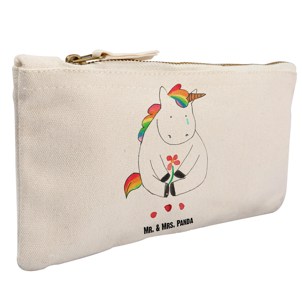 Make-up bag unicorn Sad Stiftemäppchen, pinsel tasche, Kosmetiktasche, toiletry bag, Schminkbeutel, Mäppchen, Schminktasche, Etui, Schlampermäppchen, Kosmetikbeutel, Federmappe, Schminktäschchen, aufbewahrungstasche, pencil case, Kulturbeutel, utensilientasche, beauty case, Waschbeutel, kosmetiktäschchen, aufbewahrungsbeutel, beauty tasche, Waschtasche, Kulturtasche, Einhörner, Unicorn, Einhorn, Einhorn Deko, Grußkarte, Trösten. Freundschaft, Trauer, Freunde, Liebe, Blume, Glitzer